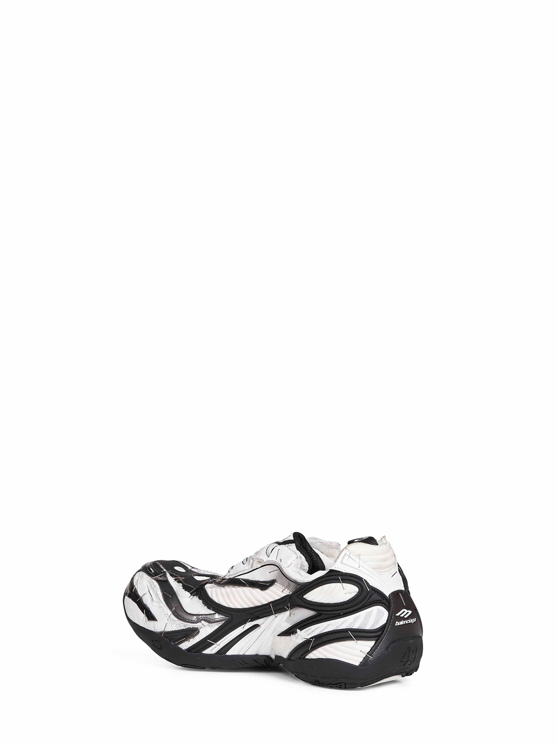 Balenciaga Men Black And White And Silver Soleless Sneakers BALENCIAGA