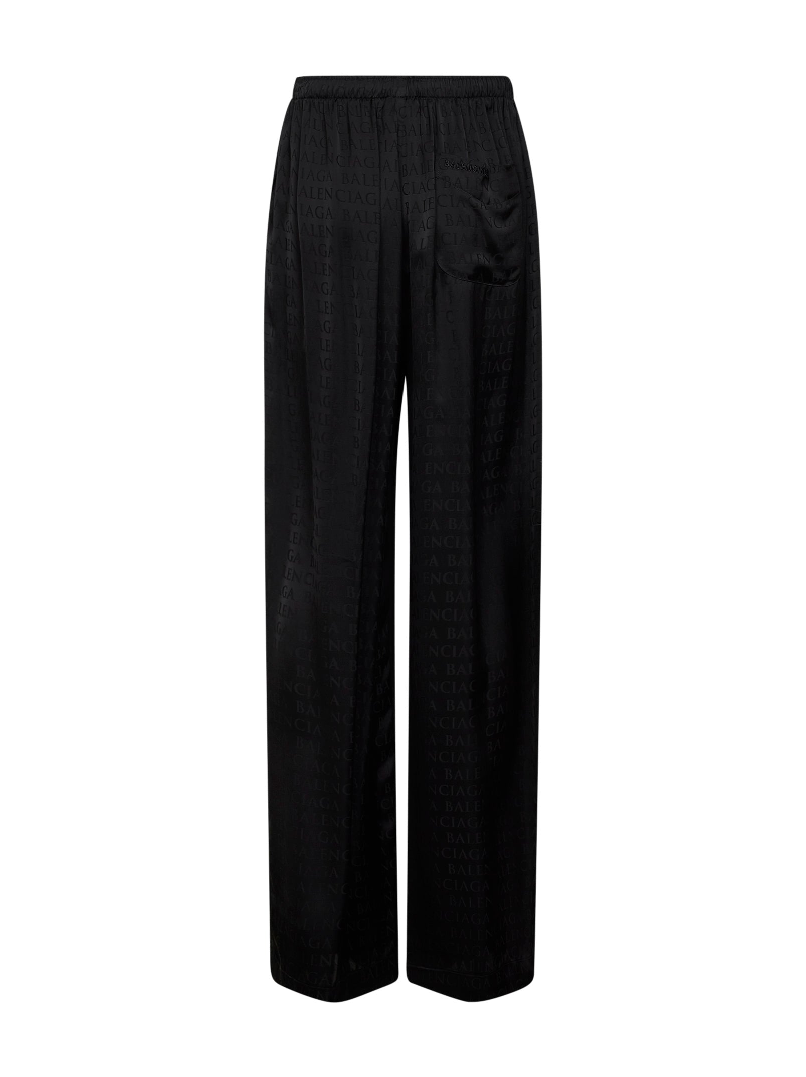 Balenciaga Women Black Jacquard Satin Pajama-Style Trousers BALENCIAGA