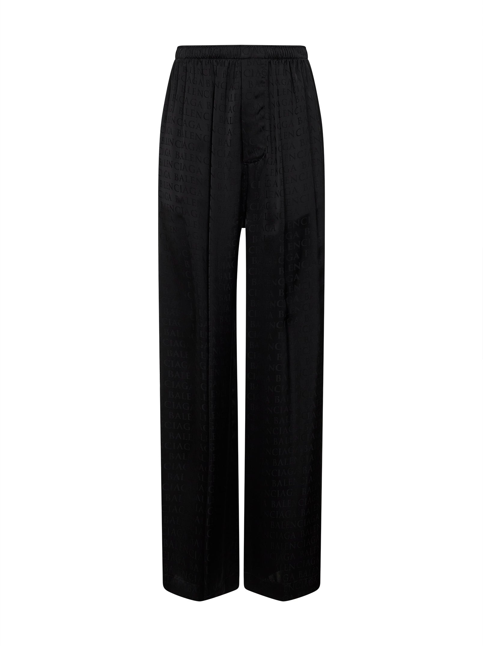 Balenciaga Women Black Jacquard Satin Pajama-Style Trousers BALENCIAGA