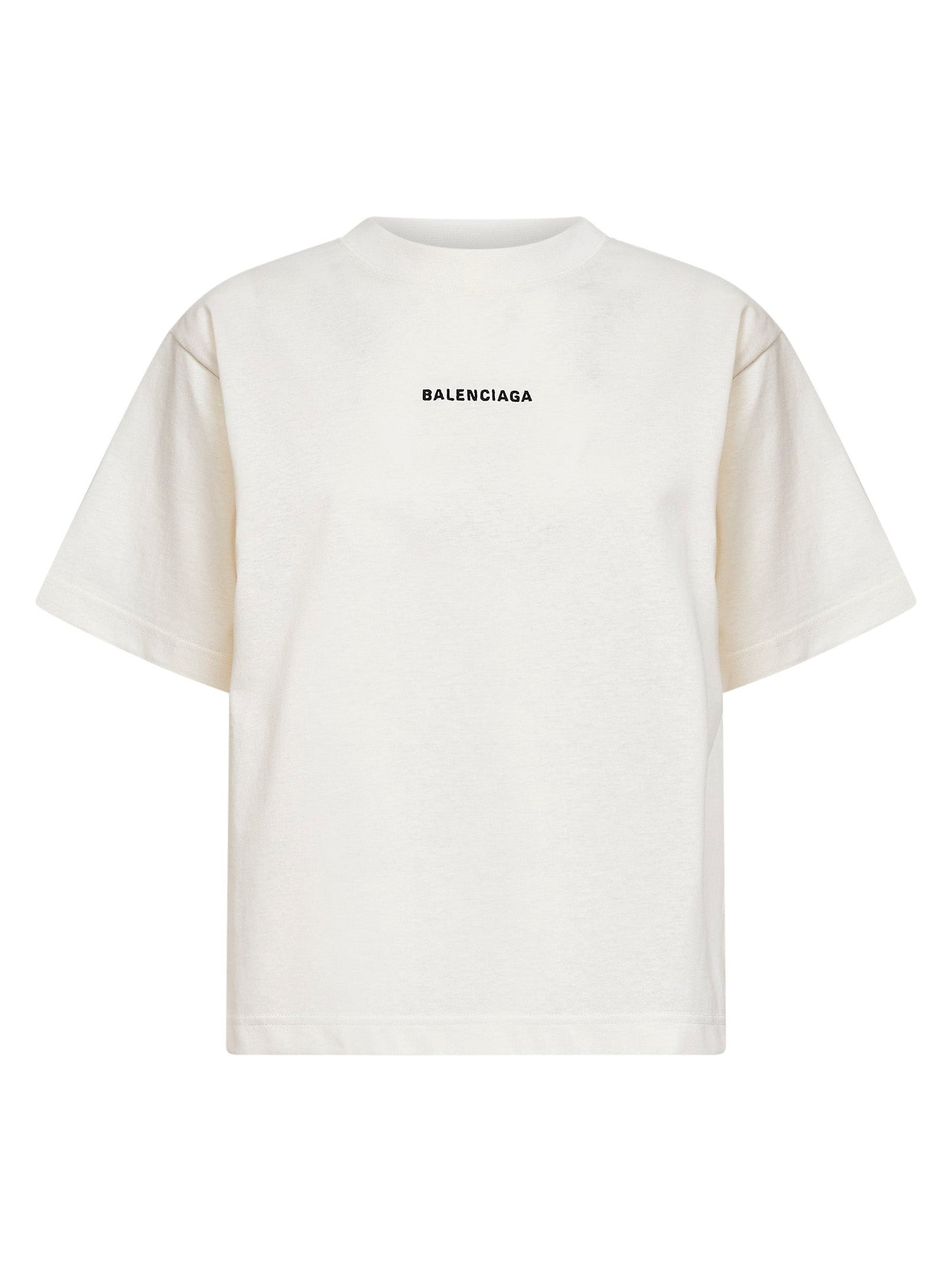 Balenciaga Women Cream Balenciaga Back T-Shirt Medium Fit BALENCIAGA