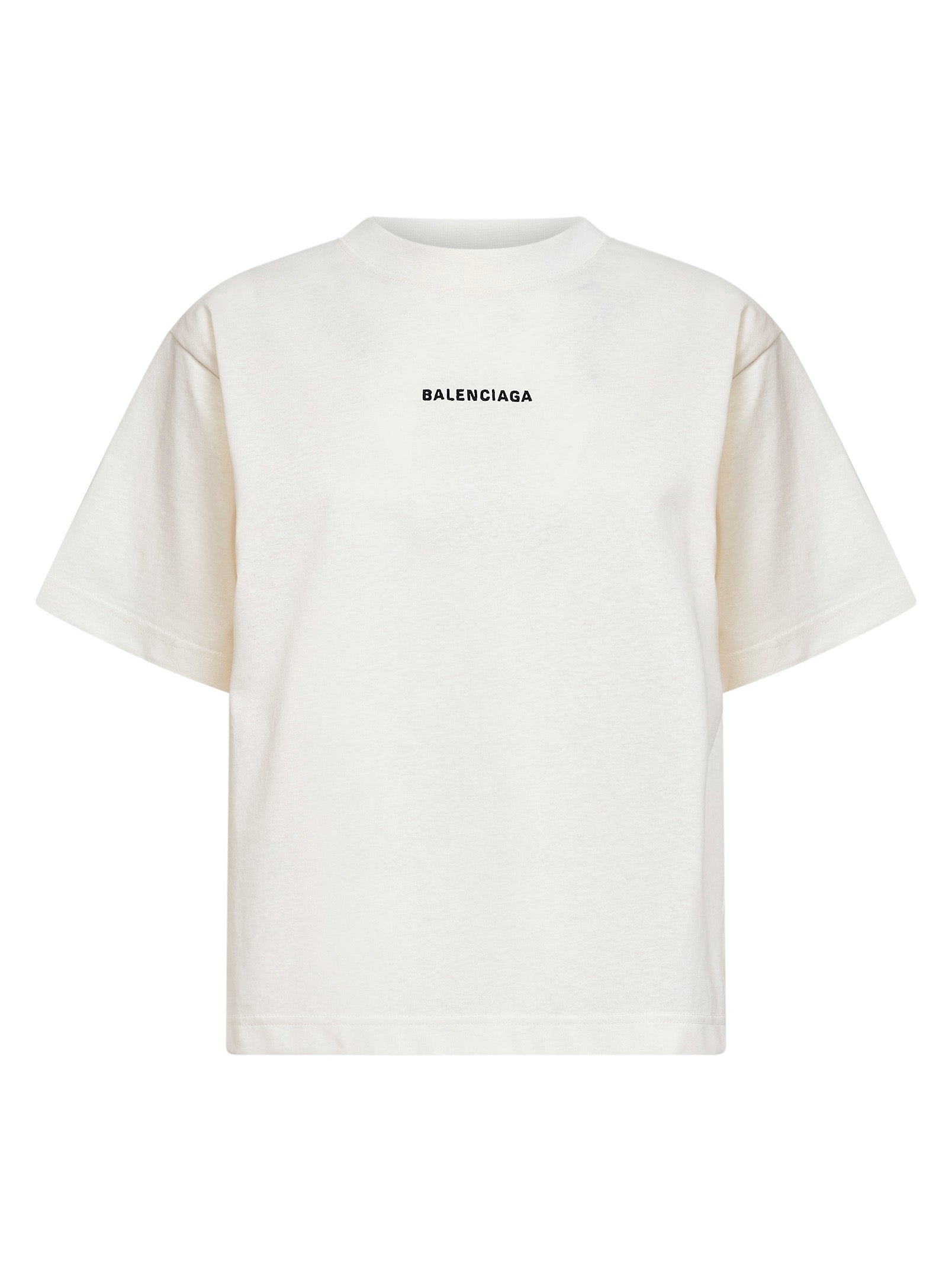 Balenciaga Women Cream Balenciaga Back T-Shirt Medium Fit BALENCIAGA