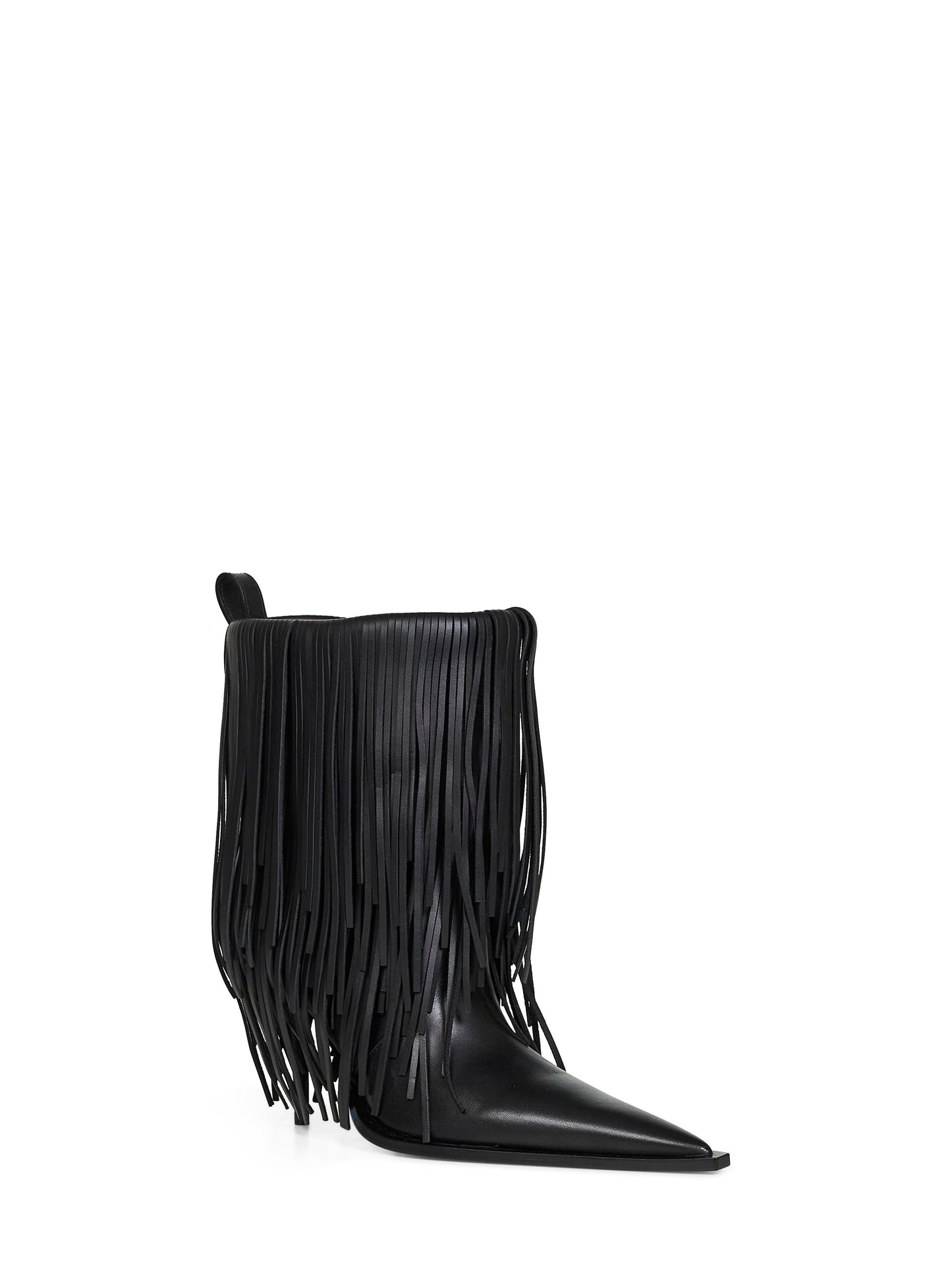 Balenciaga Women Black Avenue Fringe 90Mm Ankle Boots BALENCIAGA