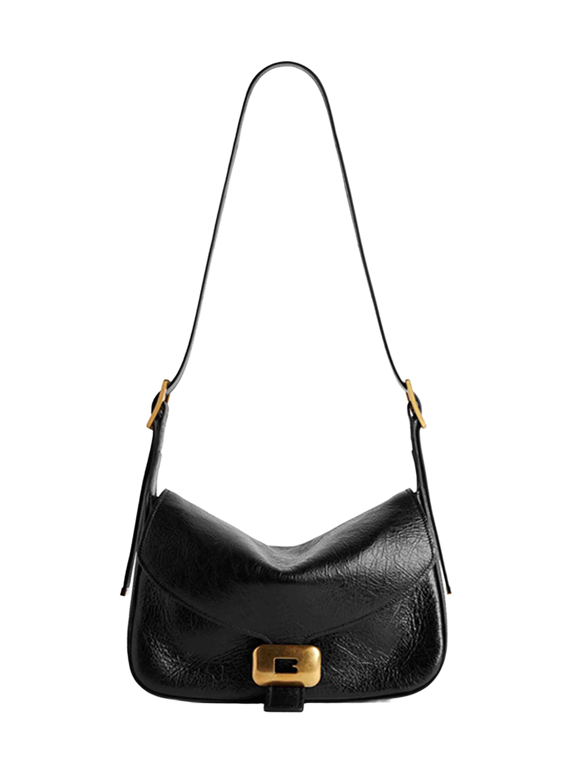 Balenciaga Women Black Clicca Shoulder Bag Medium Shoulder Bag BALENCIAGA