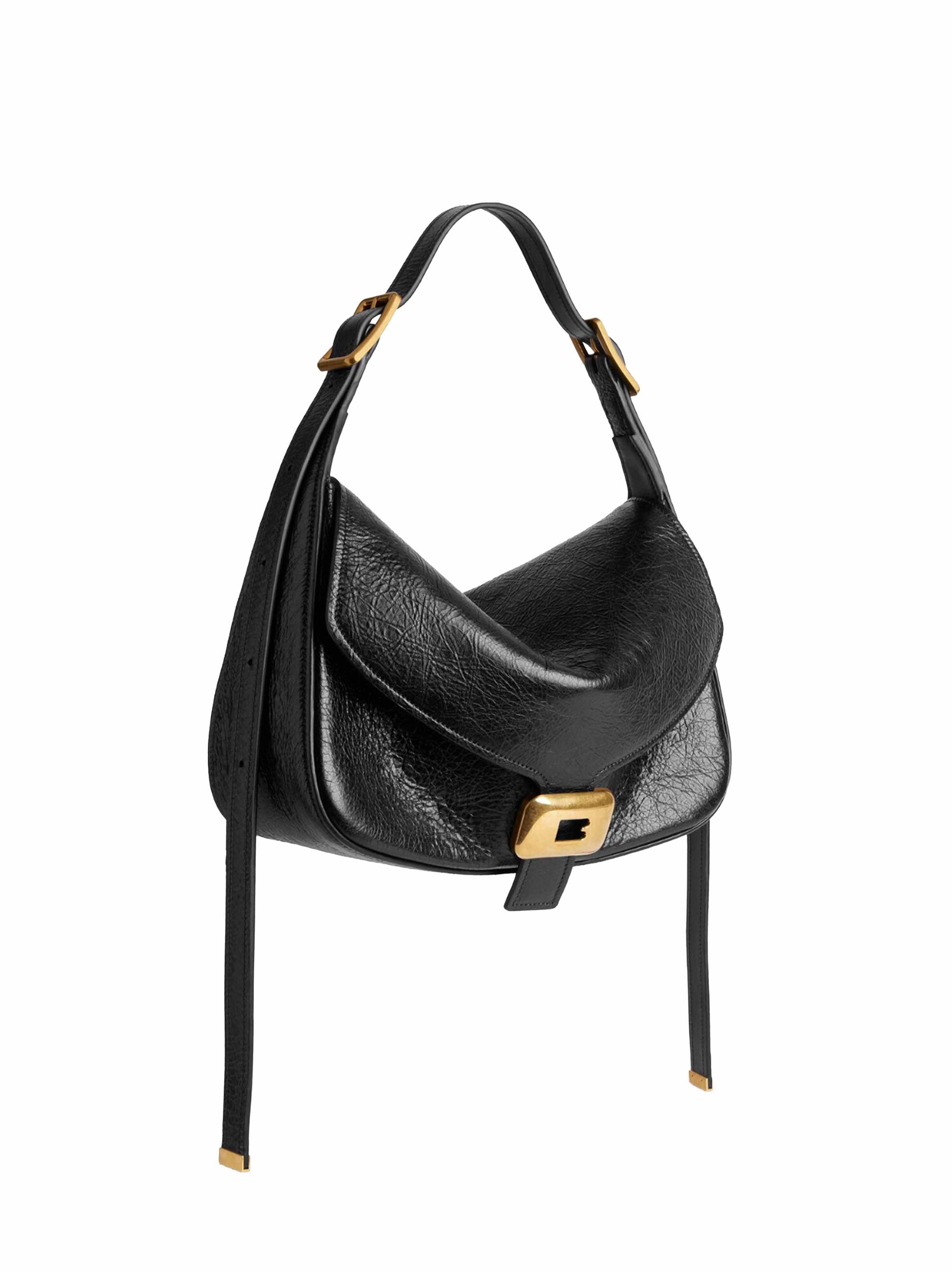 Balenciaga Women Black Clicca Shoulder Bag Medium Shoulder Bag BALENCIAGA