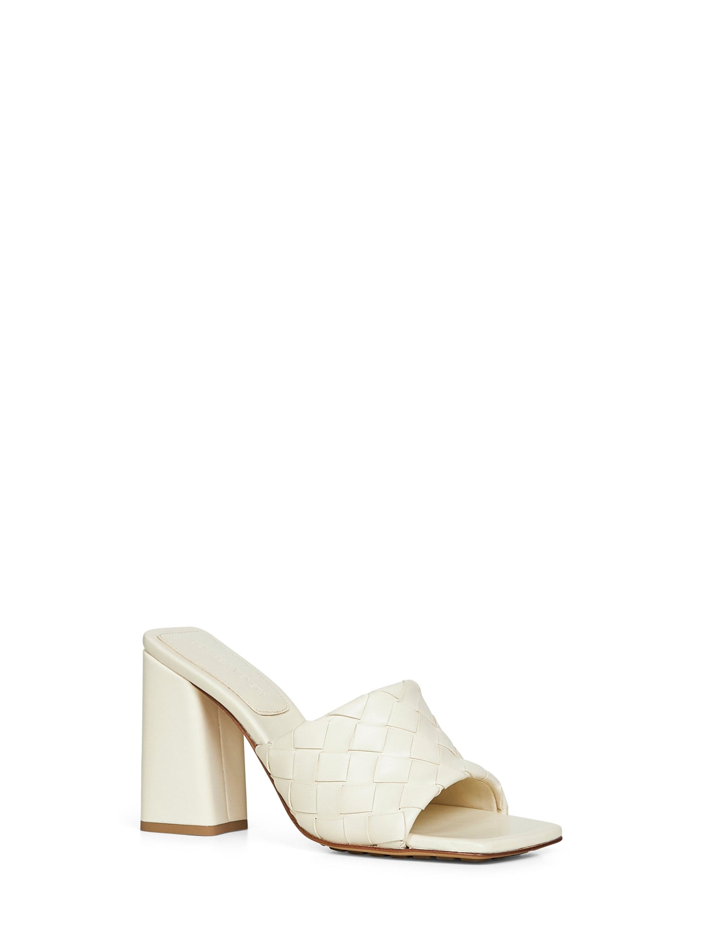 Bottega Veneta Women Sea Salt Intrecciato Leather Parco Mules Sandals BOTTEGA VENETA