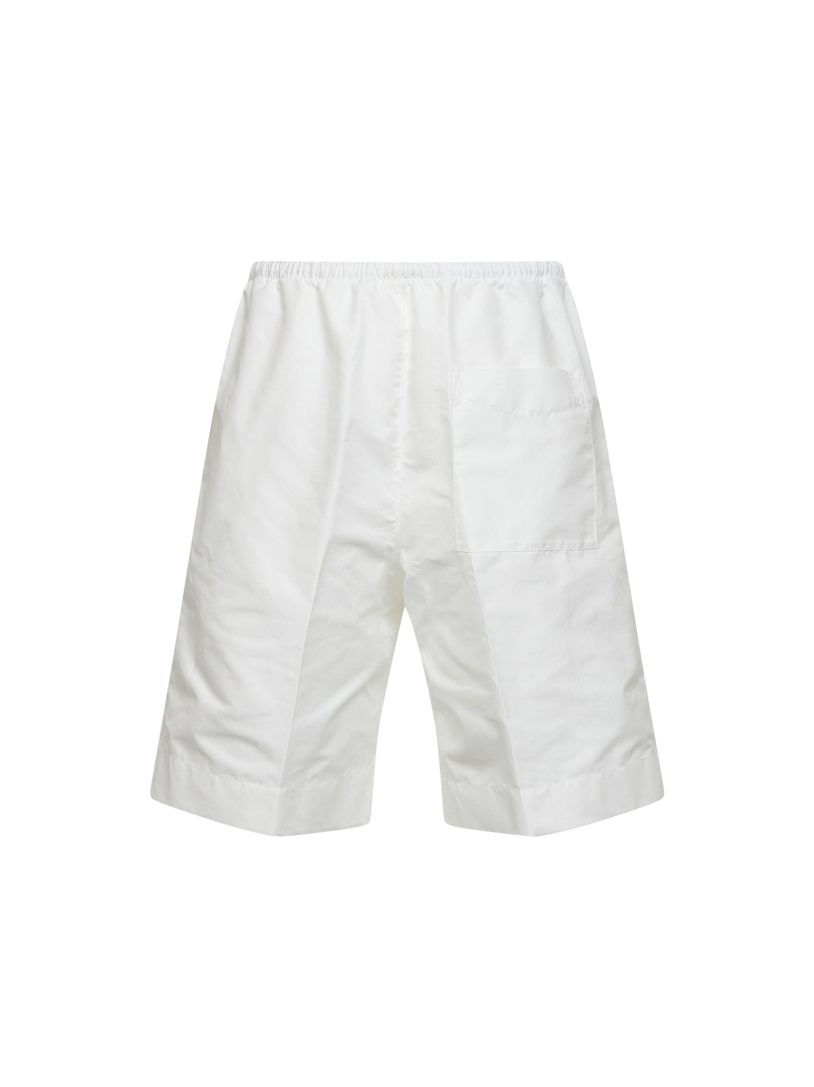 Bottega Veneta Men Chalk Cotton Poplin Pleated Bermuda Shorts BOTTEGA VENETA