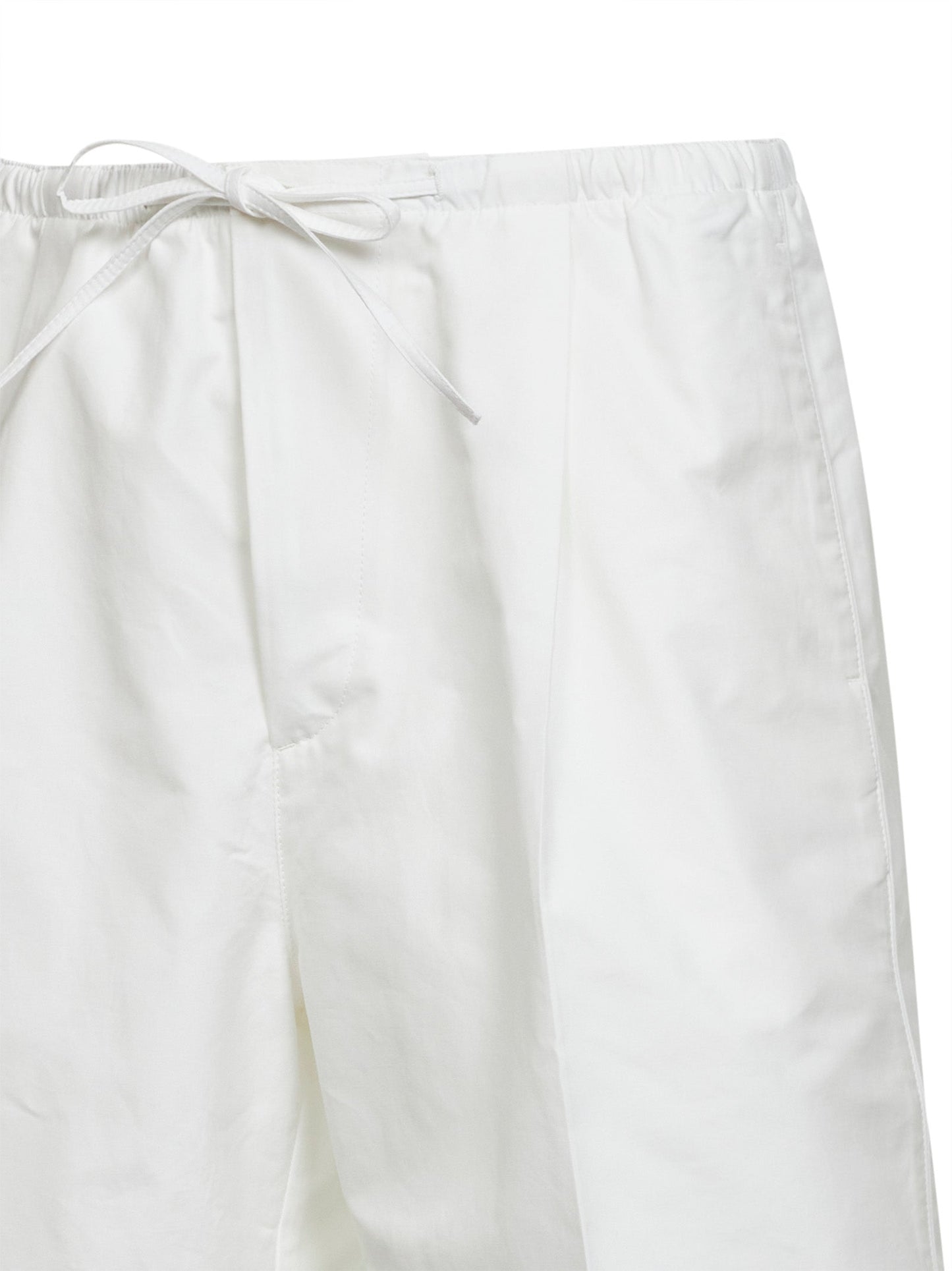 Bottega Veneta Men Chalk Cotton Poplin Pleated Bermuda Shorts BOTTEGA VENETA