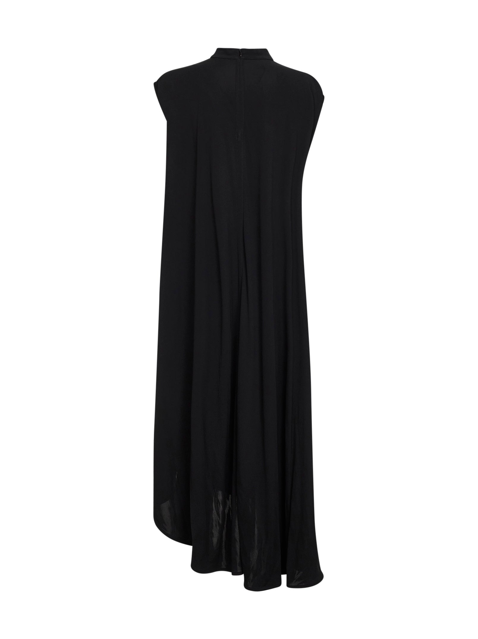 Bottega Veneta Women Black Crepe Viscose Jersey Asymmetric Dress BOTTEGA VENETA