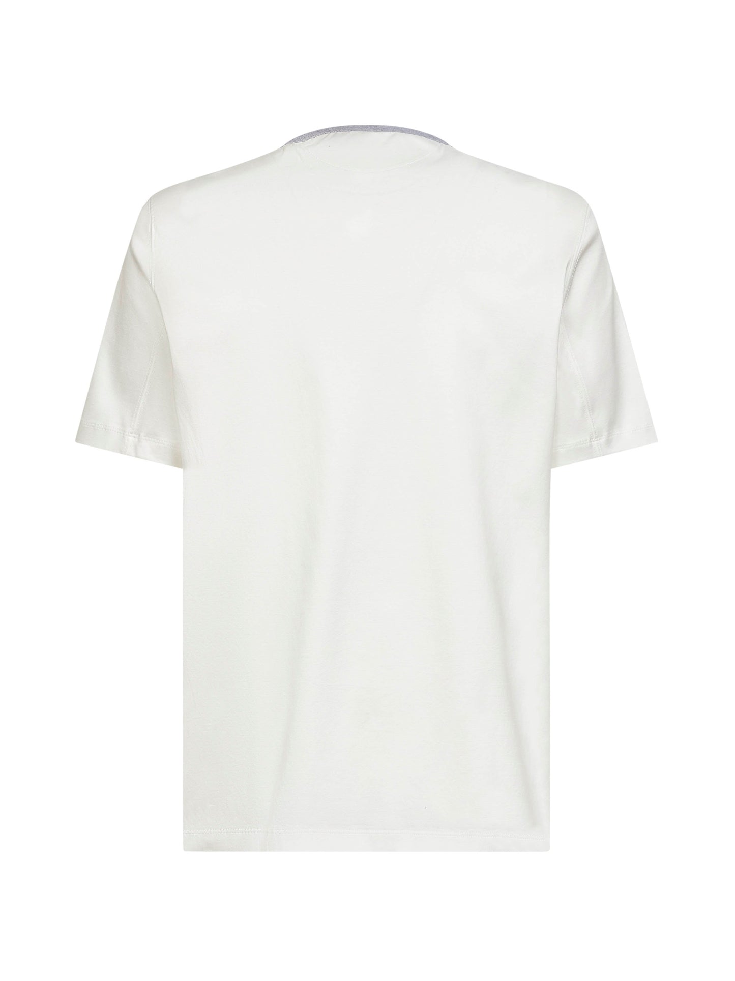 Brunello Cucinelli Men White Cotton Jersey Printed T-Shirt BRUNELLO CUCINELLI