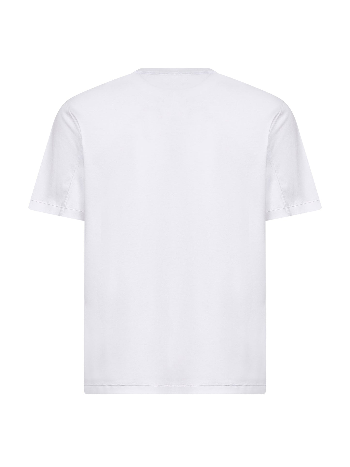 Brunello Cucinelli Men White Solomeo Crest Crewneck T-Shirt BRUNELLO CUCINELLI