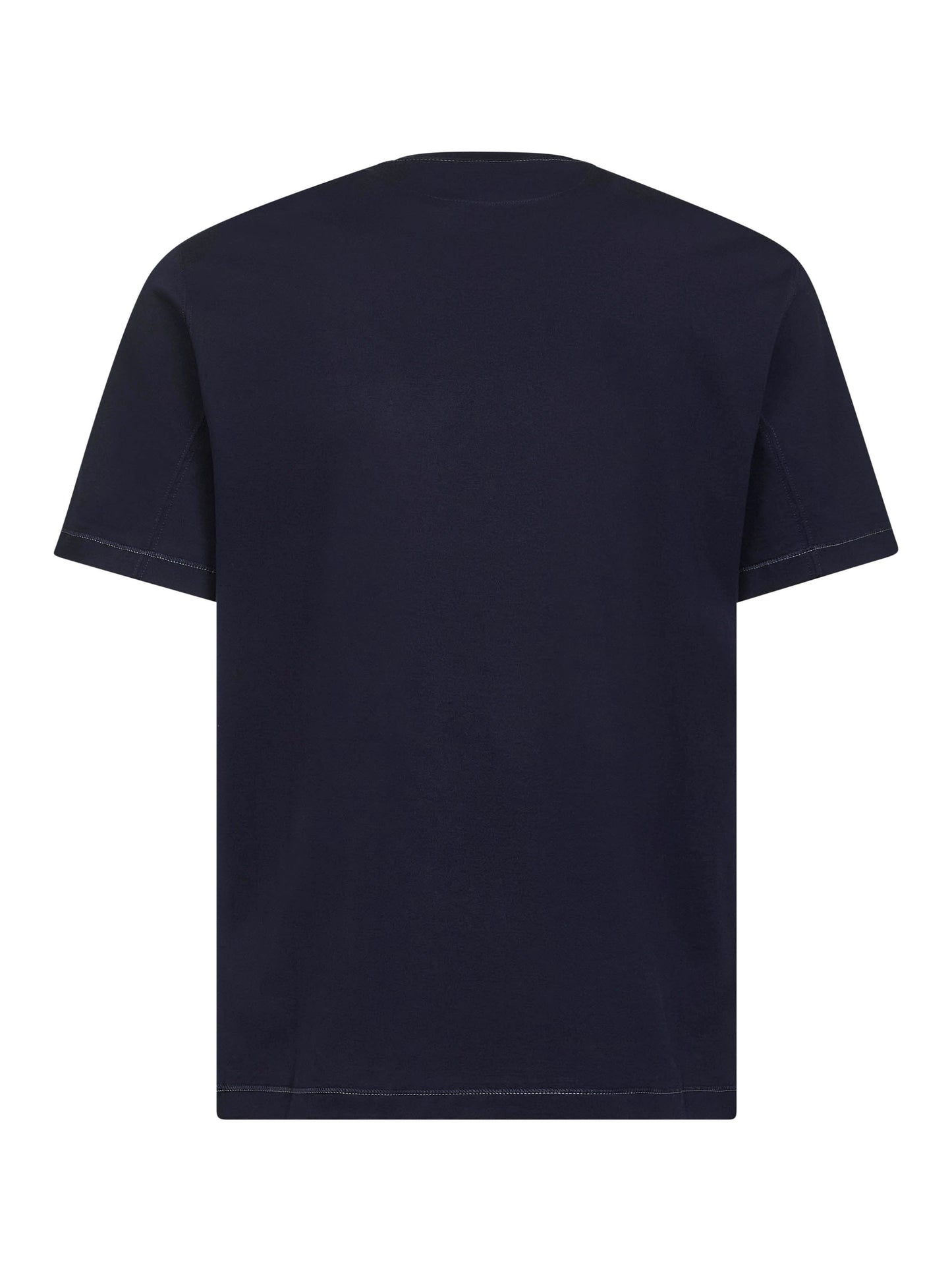 Brunello Cucinelli Men Blue Solomeo Crest Crewneck T-Shirt BRUNELLO CUCINELLI