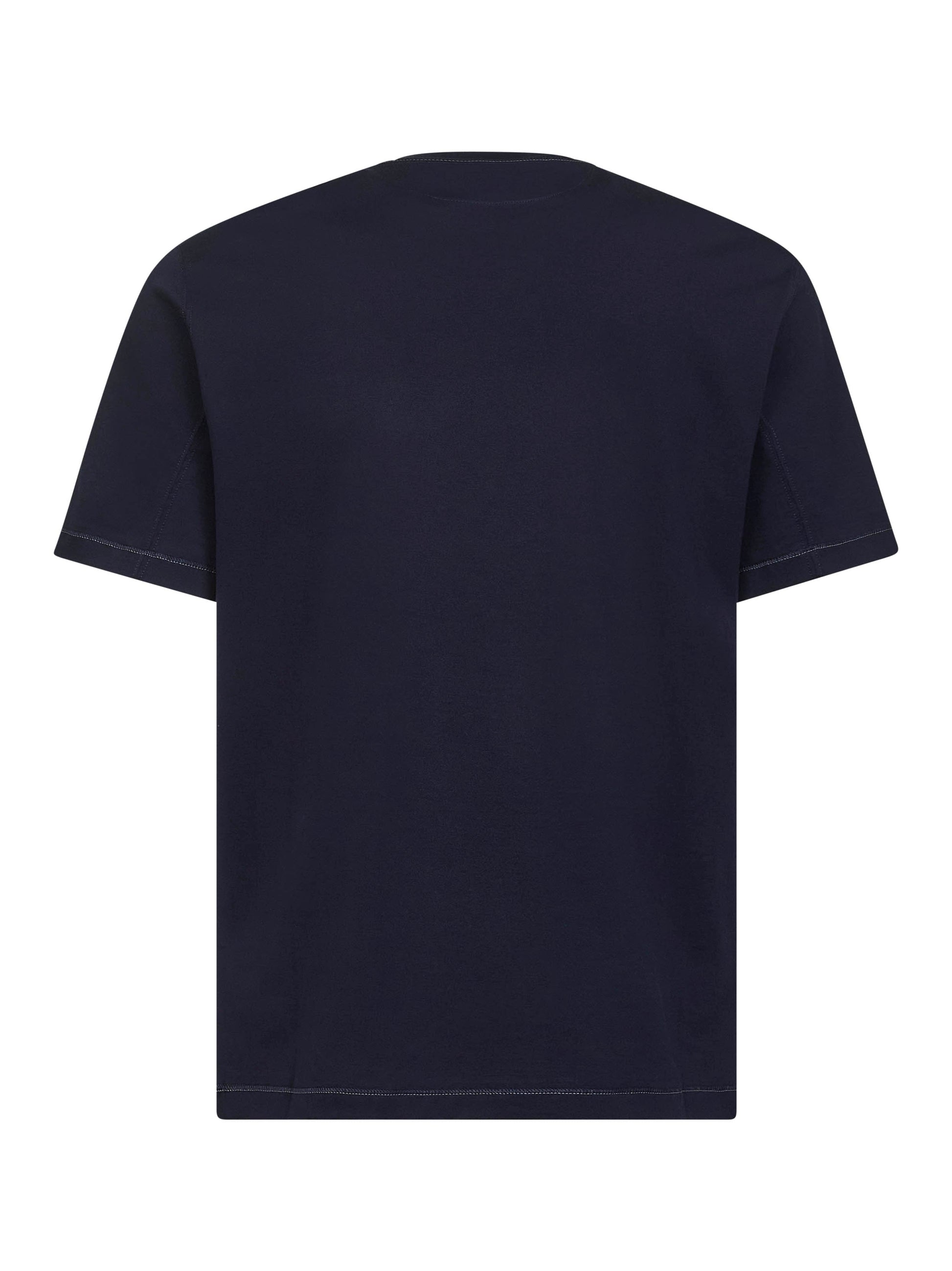 Brunello Cucinelli Men Blue Solomeo Crest Crewneck T-Shirt BRUNELLO CUCINELLI