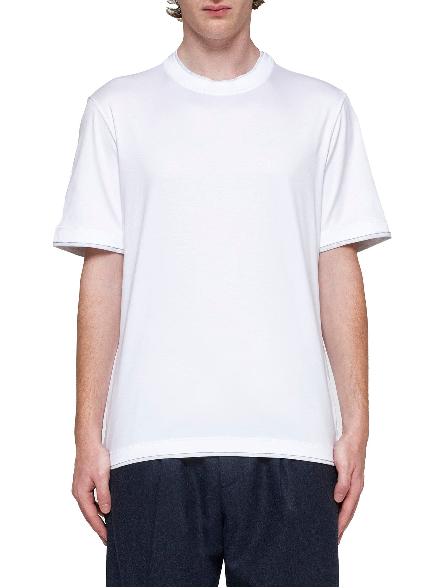 Brunello Cucinelli Men T-Shirt With Brunello Cucinelli Print BRUNELLO CUCINELLI