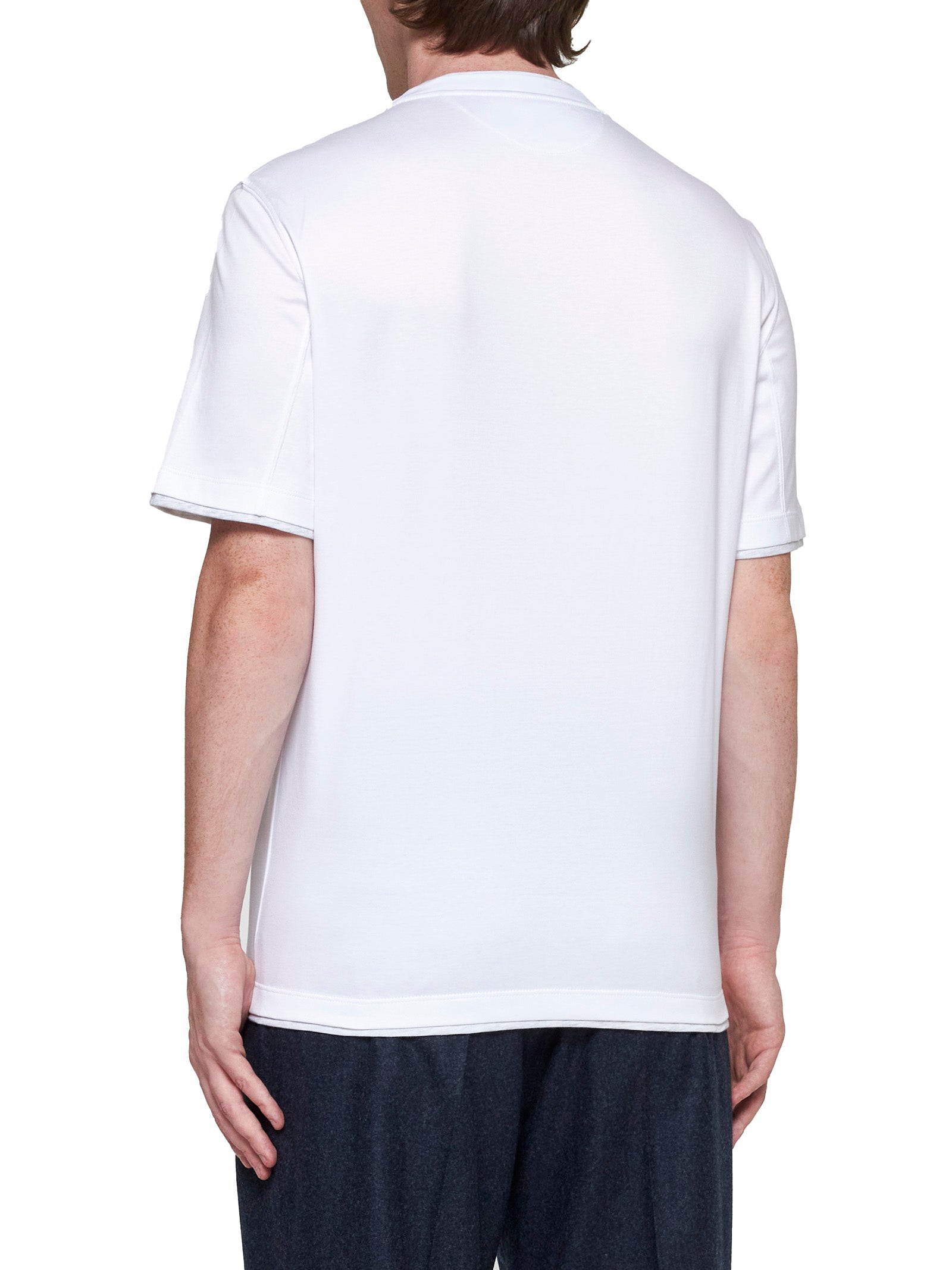 Brunello Cucinelli Men T-Shirt With Brunello Cucinelli Print BRUNELLO CUCINELLI