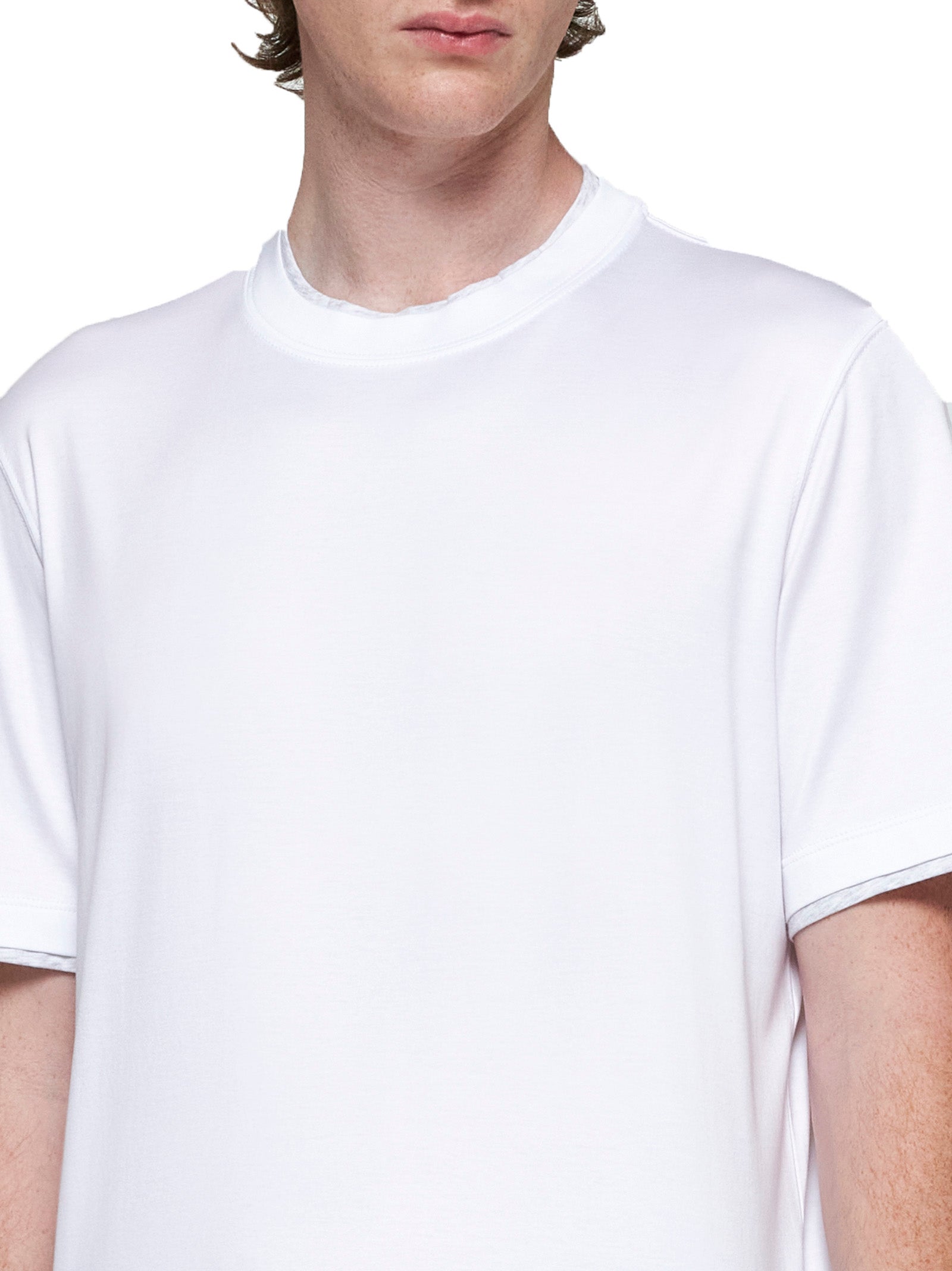 Brunello Cucinelli Men T-Shirt With Brunello Cucinelli Print BRUNELLO CUCINELLI