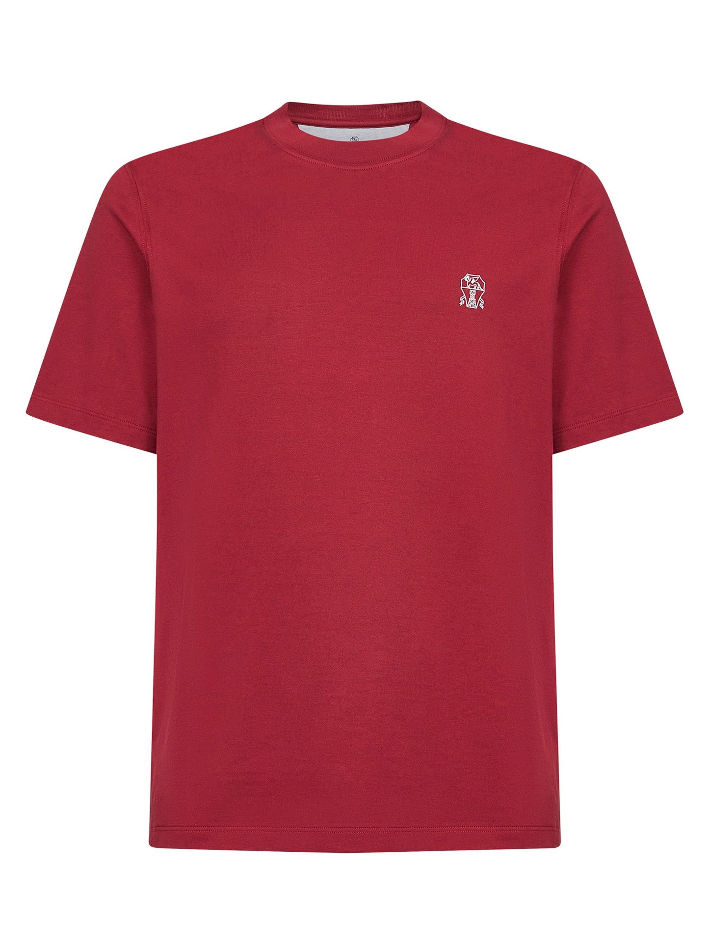 Brunello Cucinelli Men Cherry Solomeo Crest T-Shirt BRUNELLO CUCINELLI