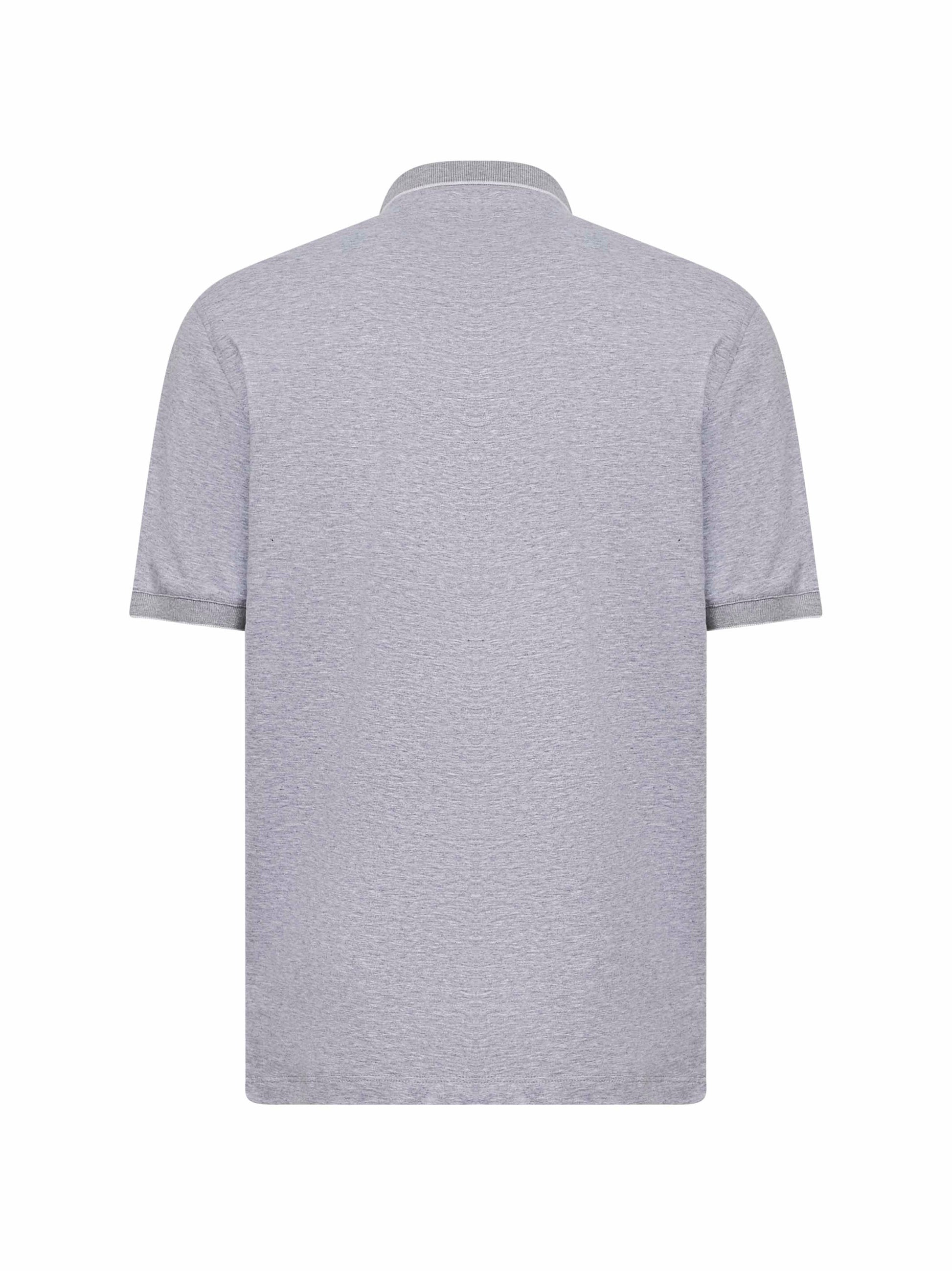 Brunello Cucinelli Men Grey Cotton Jersey Logo Polo Shirt BRUNELLO CUCINELLI