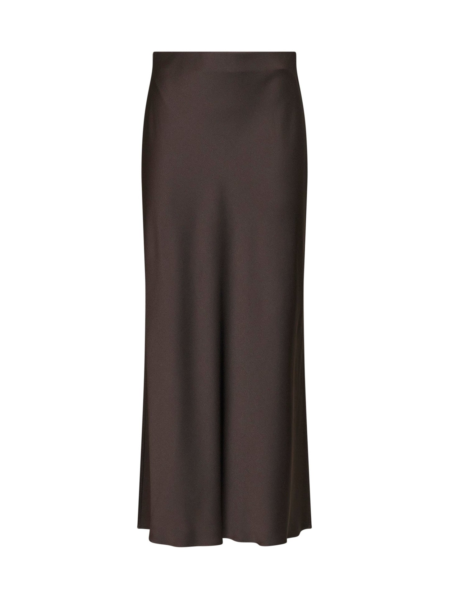 Brunello Cucinelli Women Cocoa Cady Satin Fluid Bias-Cut Long Skirt BRUNELLO CUCINELLI