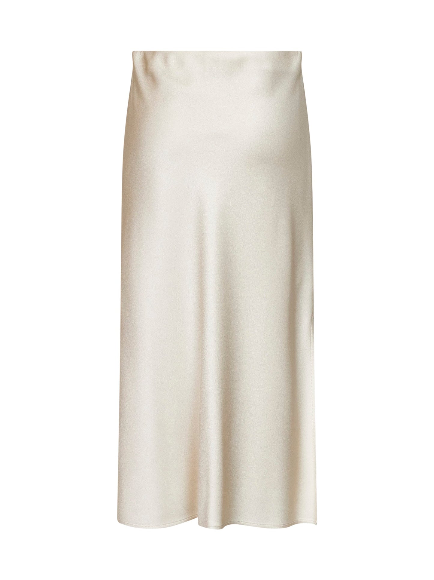 Brunello Cucinelli Women Butter Cady Satin Pencil Fluid Midi Skirt BRUNELLO CUCINELLI
