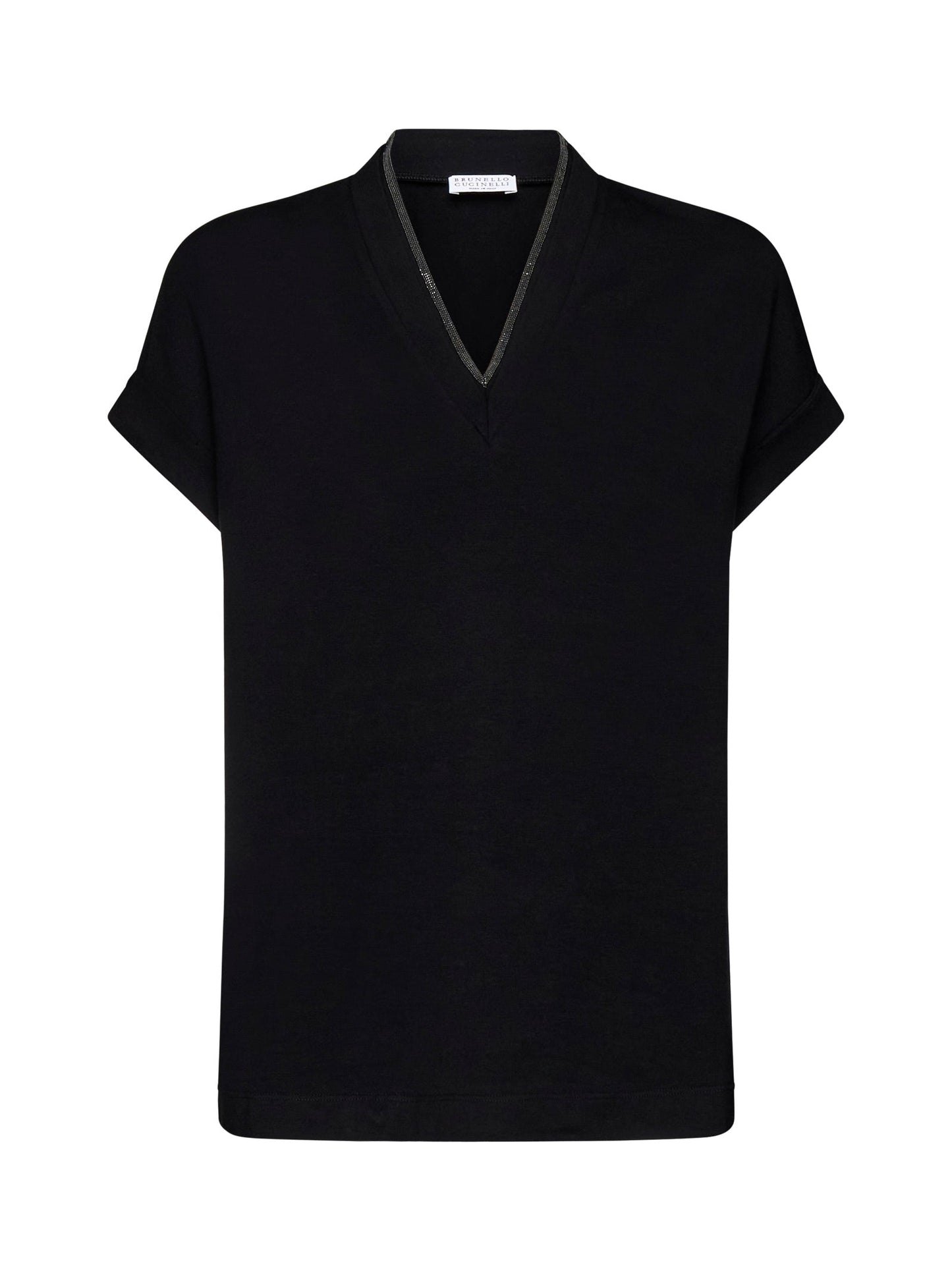 Brunello Cucinelli Women T-Shirt With Precious Neckline BRUNELLO CUCINELLI