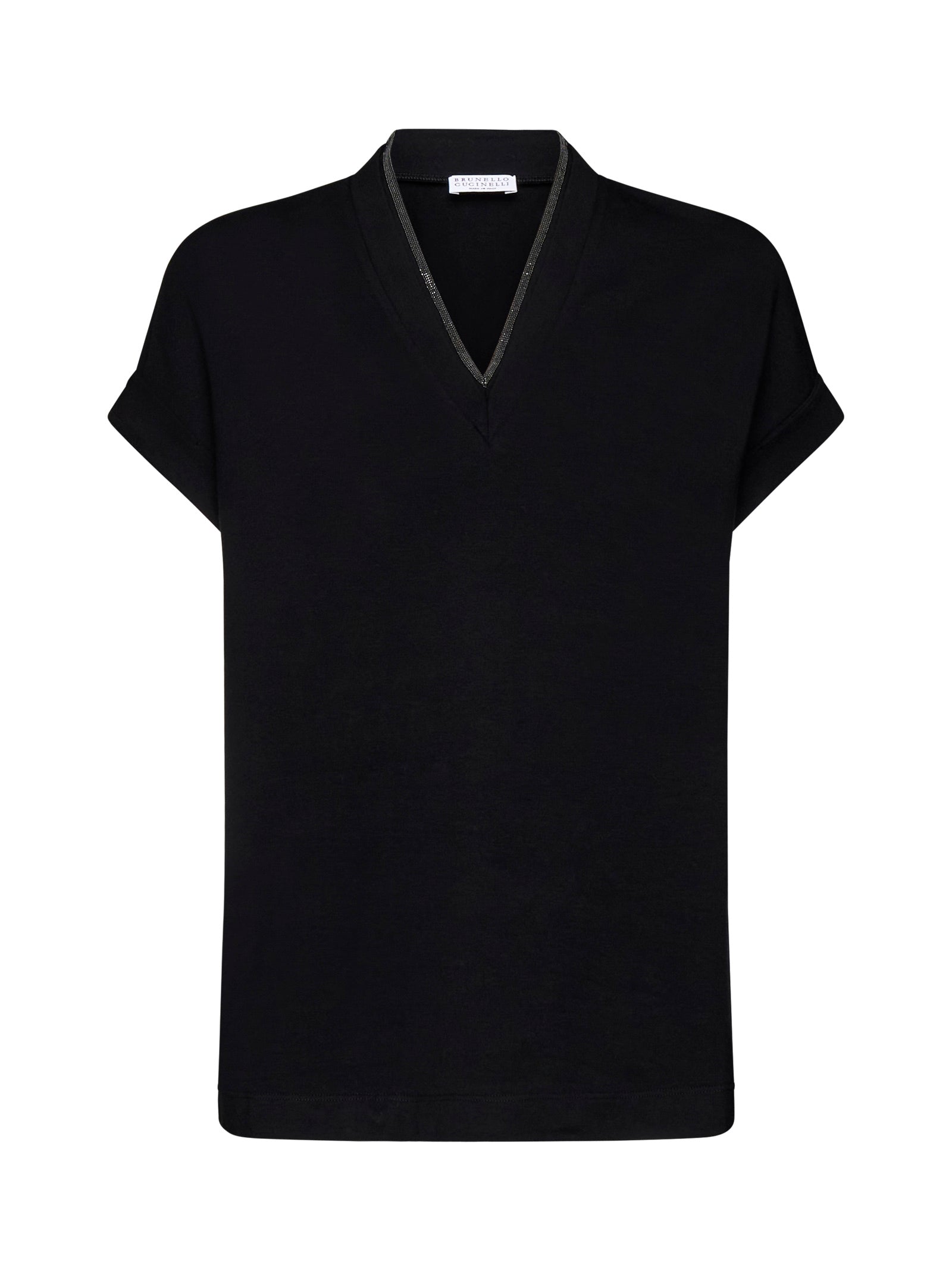 Brunello Cucinelli Women T-Shirt With Precious Neckline BRUNELLO CUCINELLI