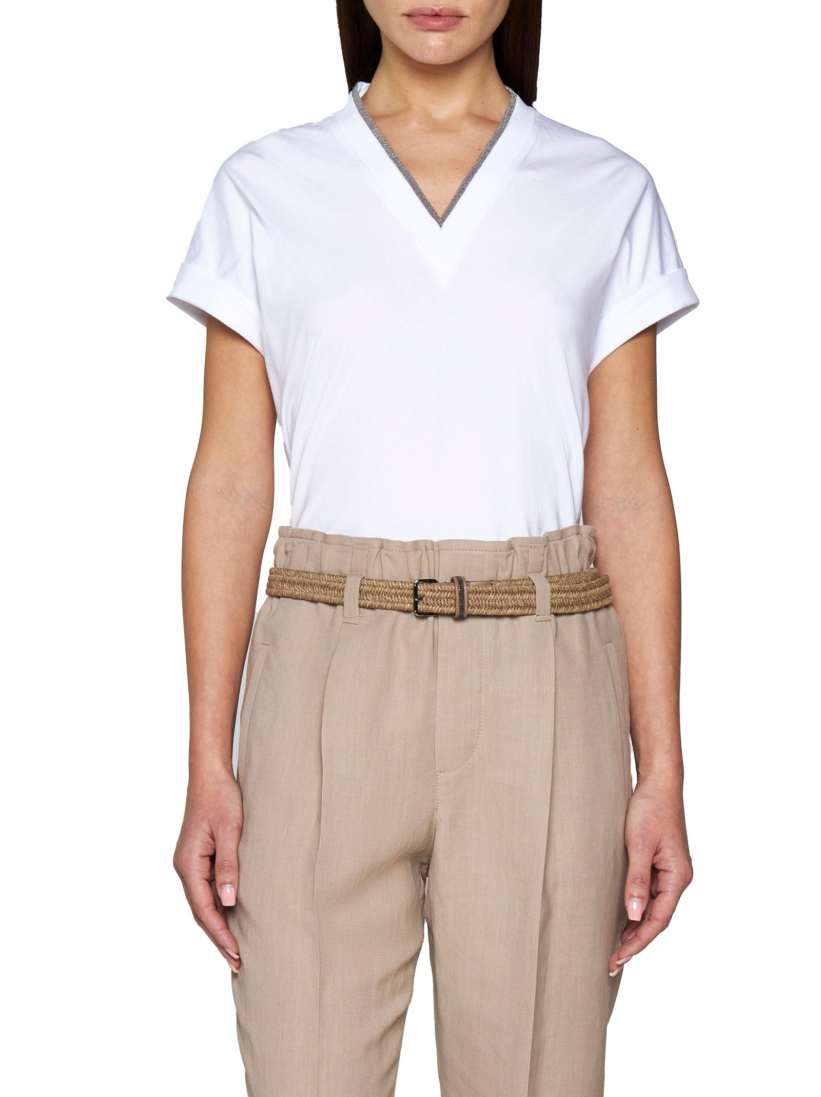 Brunello Cucinelli Women T-Shirt Con Scollo Gioiello BRUNELLO CUCINELLI