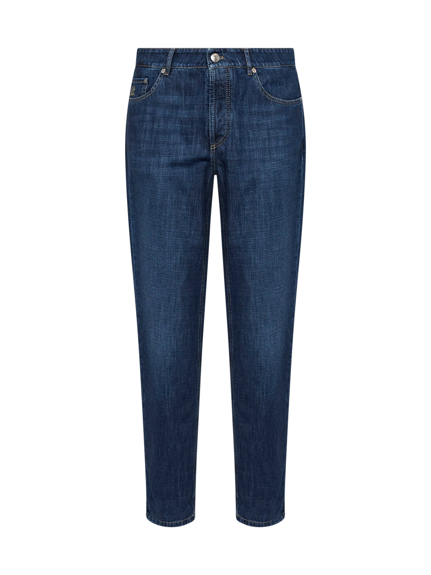 Brunello Cucinelli Men Blue Denim Traditional Fit Jeans BRUNELLO CUCINELLI