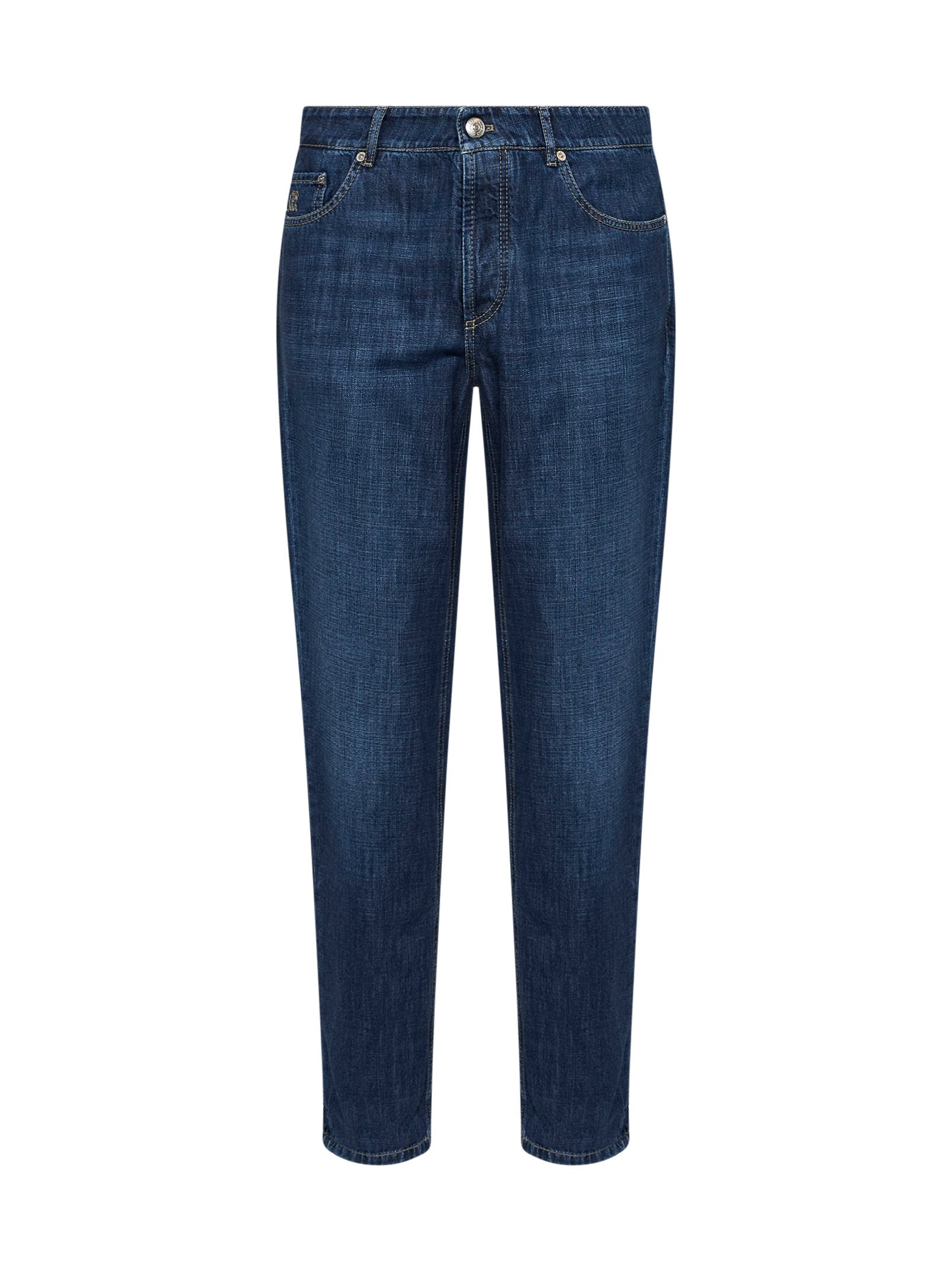 Brunello Cucinelli Men Blue Denim Traditional Fit Jeans BRUNELLO CUCINELLI