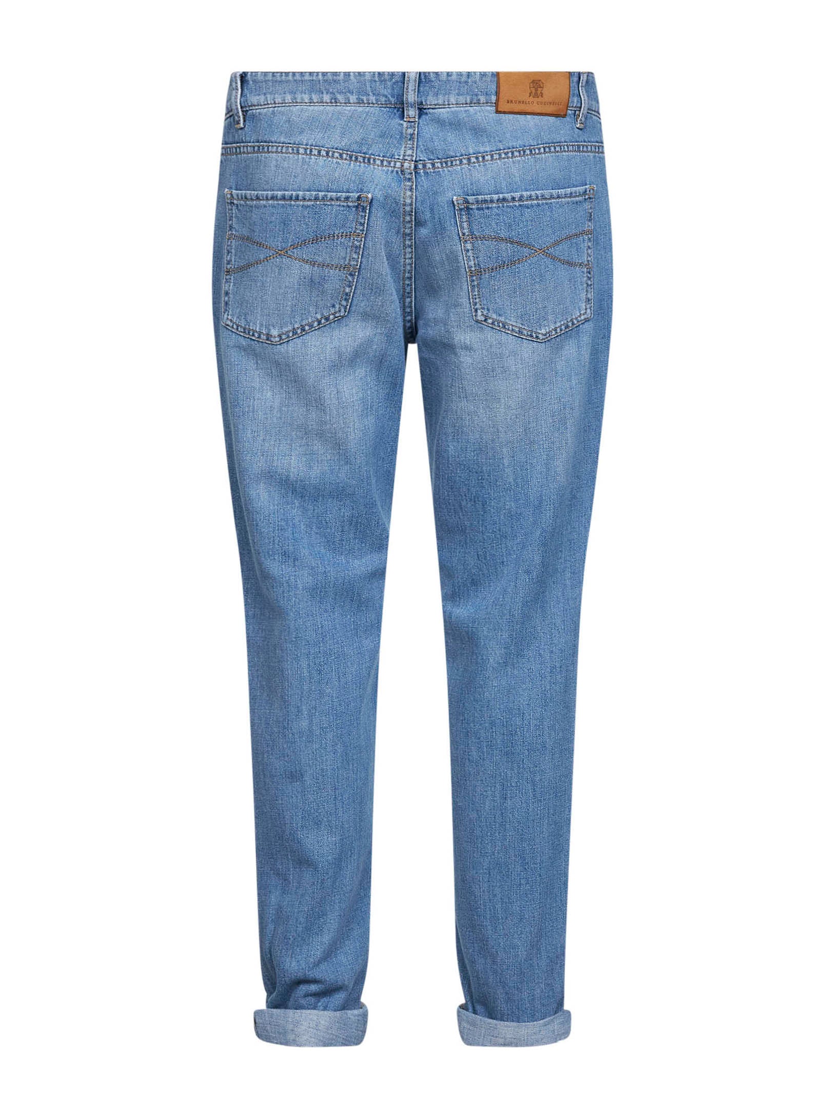 Brunello Cucinelli Men Light Blue Denim Traditional Fit Jeans BRUNELLO CUCINELLI