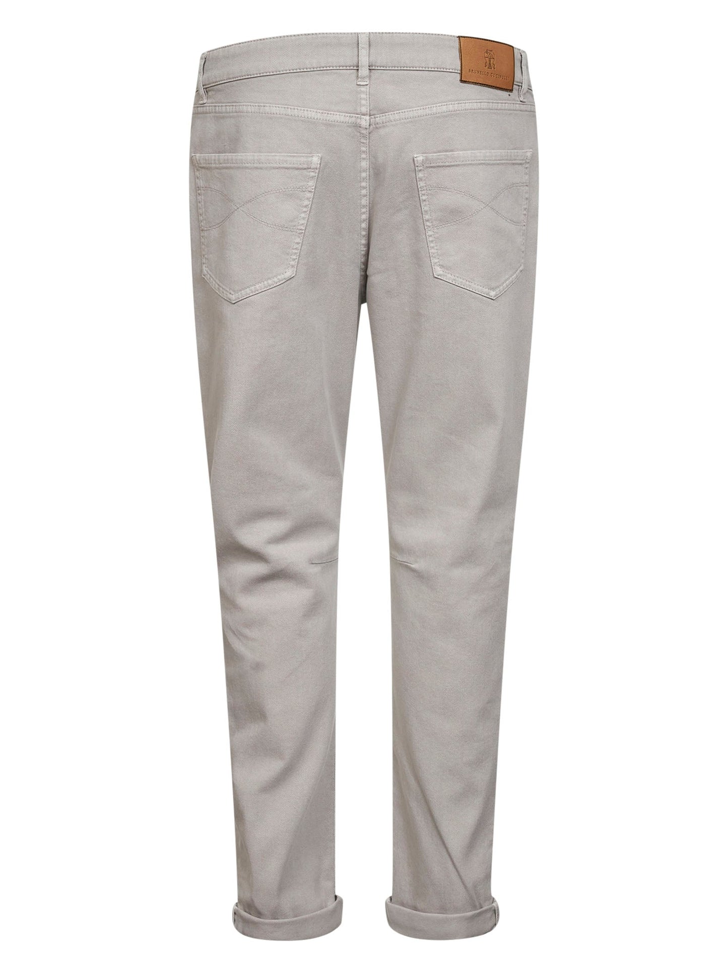 Brunello Cucinelli Men Light Grey Comfort Denim Leisure Fit Jeans BRUNELLO CUCINELLI
