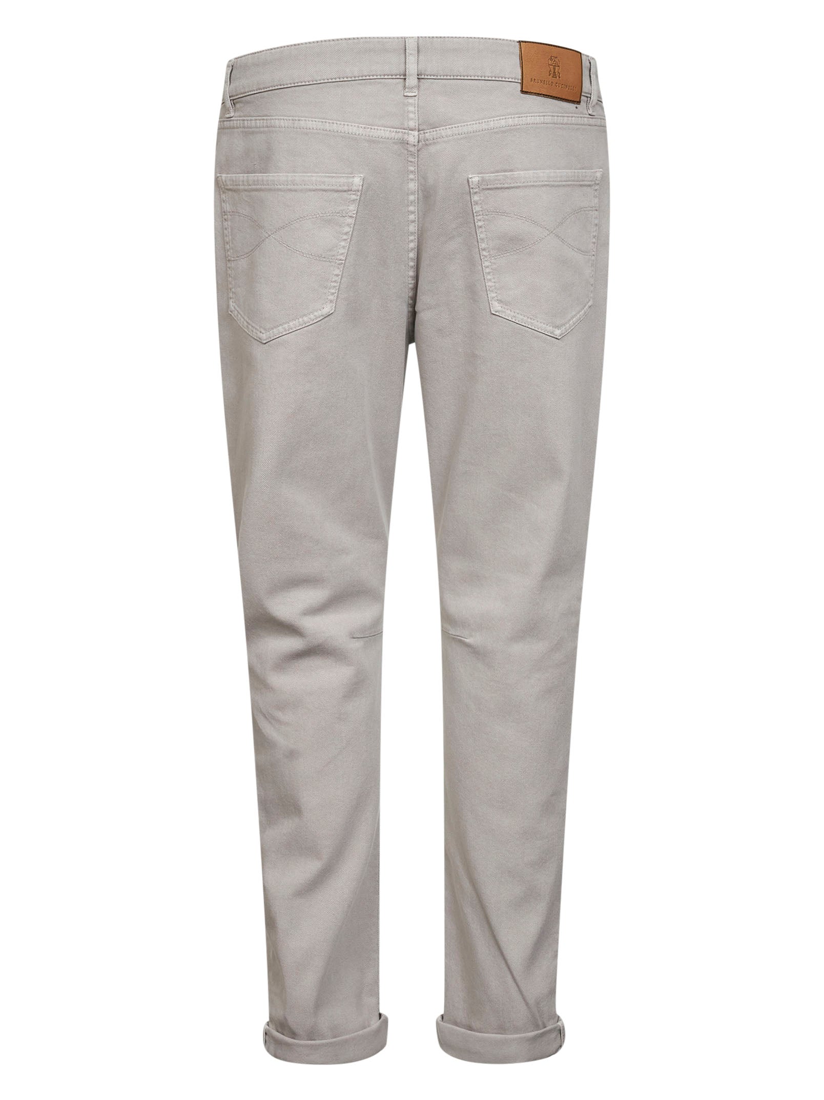 Brunello Cucinelli Men Light Grey Comfort Denim Leisure Fit Jeans BRUNELLO CUCINELLI
