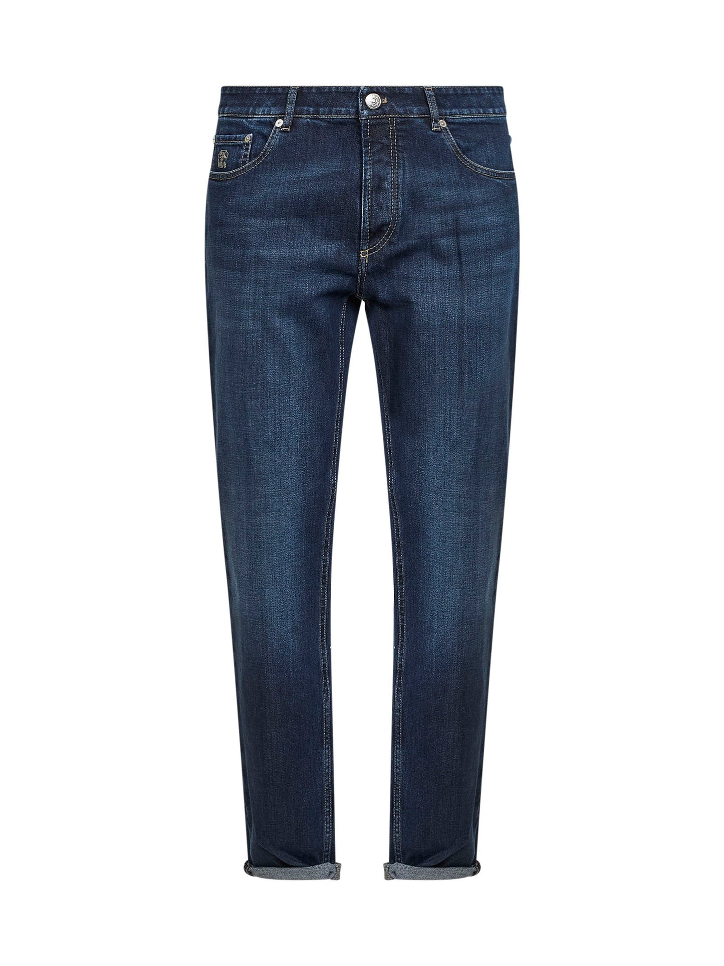 Brunello Cucinelli Men Blue Comfort Cotton Denim Traditional Fit Jeans BRUNELLO CUCINELLI