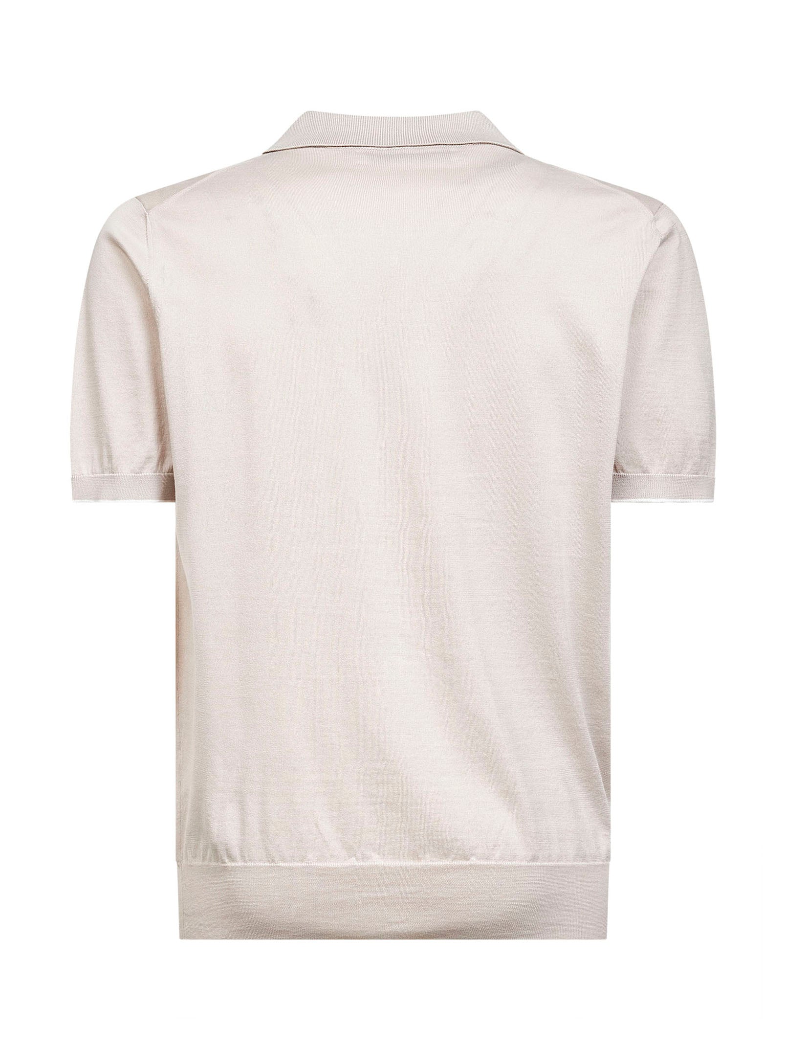 Brunello Cucinelli Men Jute Cotton Knit Polo Shirt BRUNELLO CUCINELLI