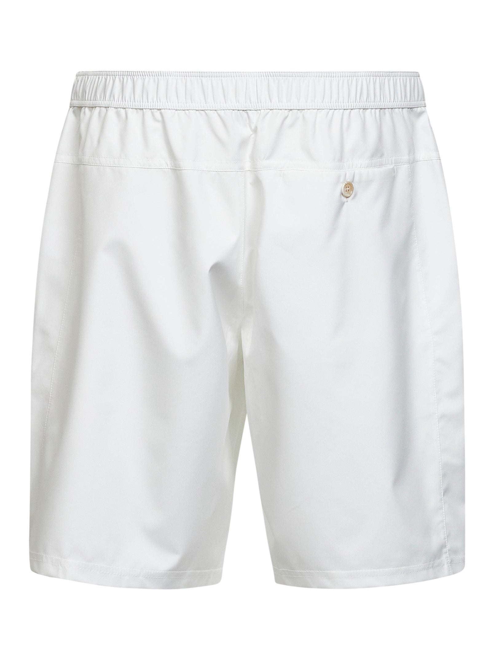 Brunello Cucinelli Men White Nylon Logo Bermuda Shorts BRUNELLO CUCINELLI