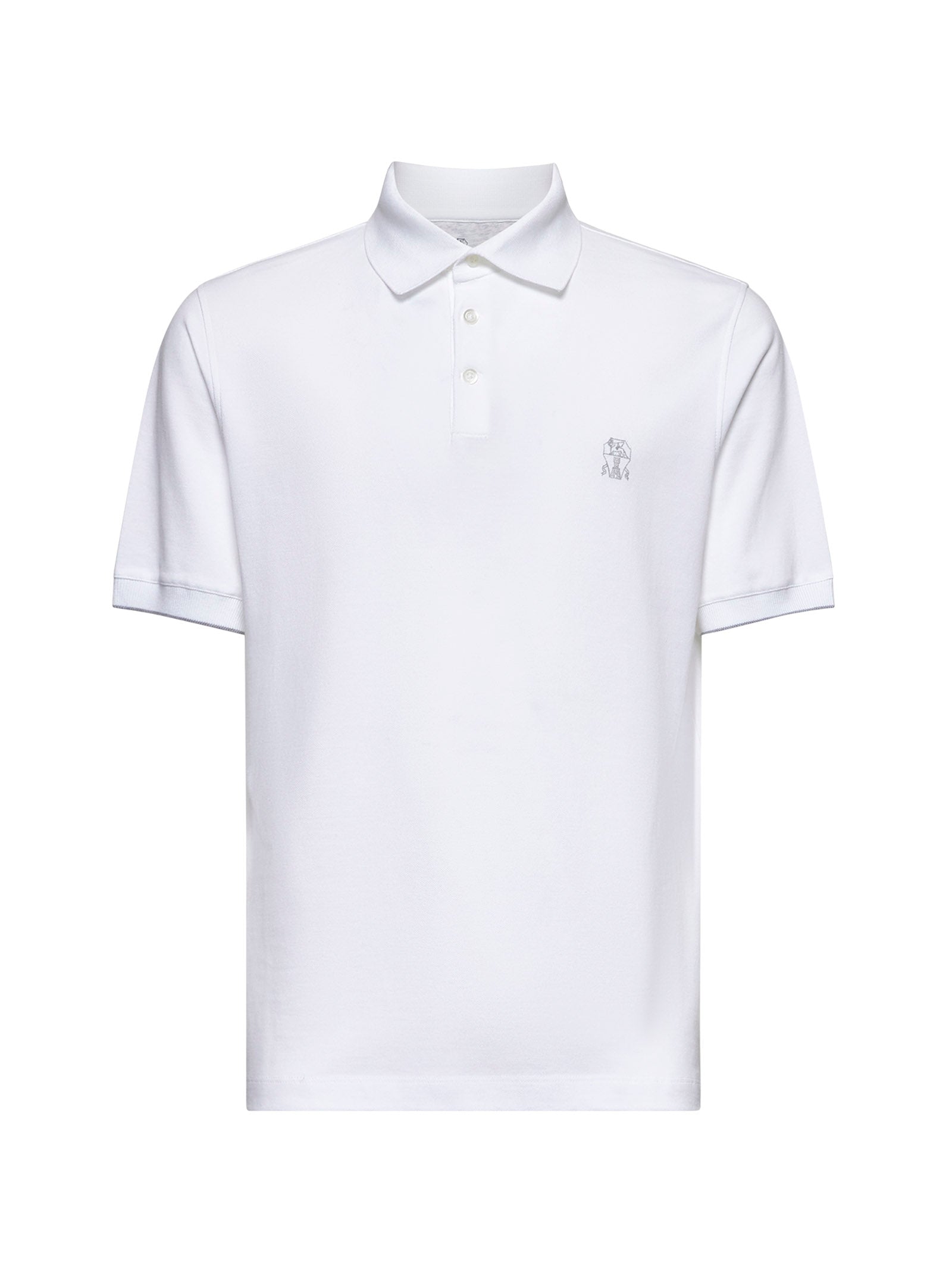 Brunello Cucinelli Men Cotton Piqué Polo Shirt BRUNELLO CUCINELLI