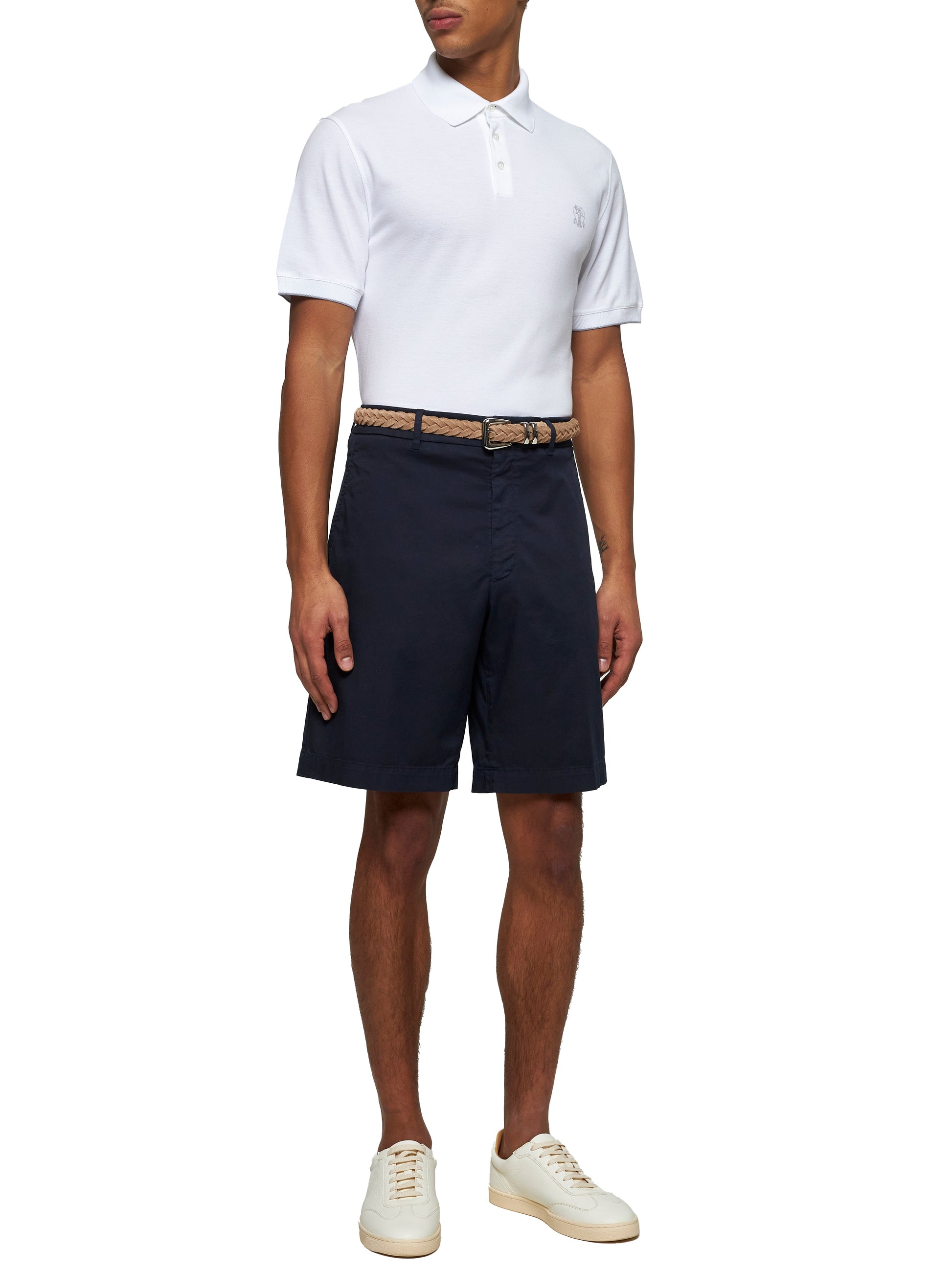 Brunello Cucinelli Men Cotton Piqué Polo Shirt BRUNELLO CUCINELLI