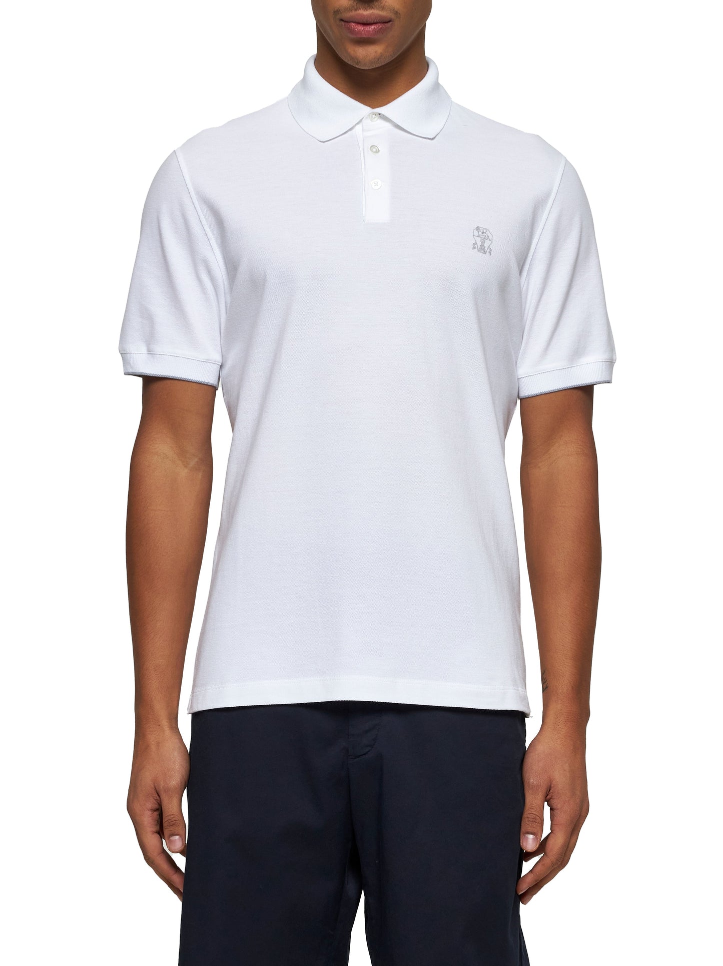 Brunello Cucinelli Men Cotton Piqué Polo Shirt BRUNELLO CUCINELLI