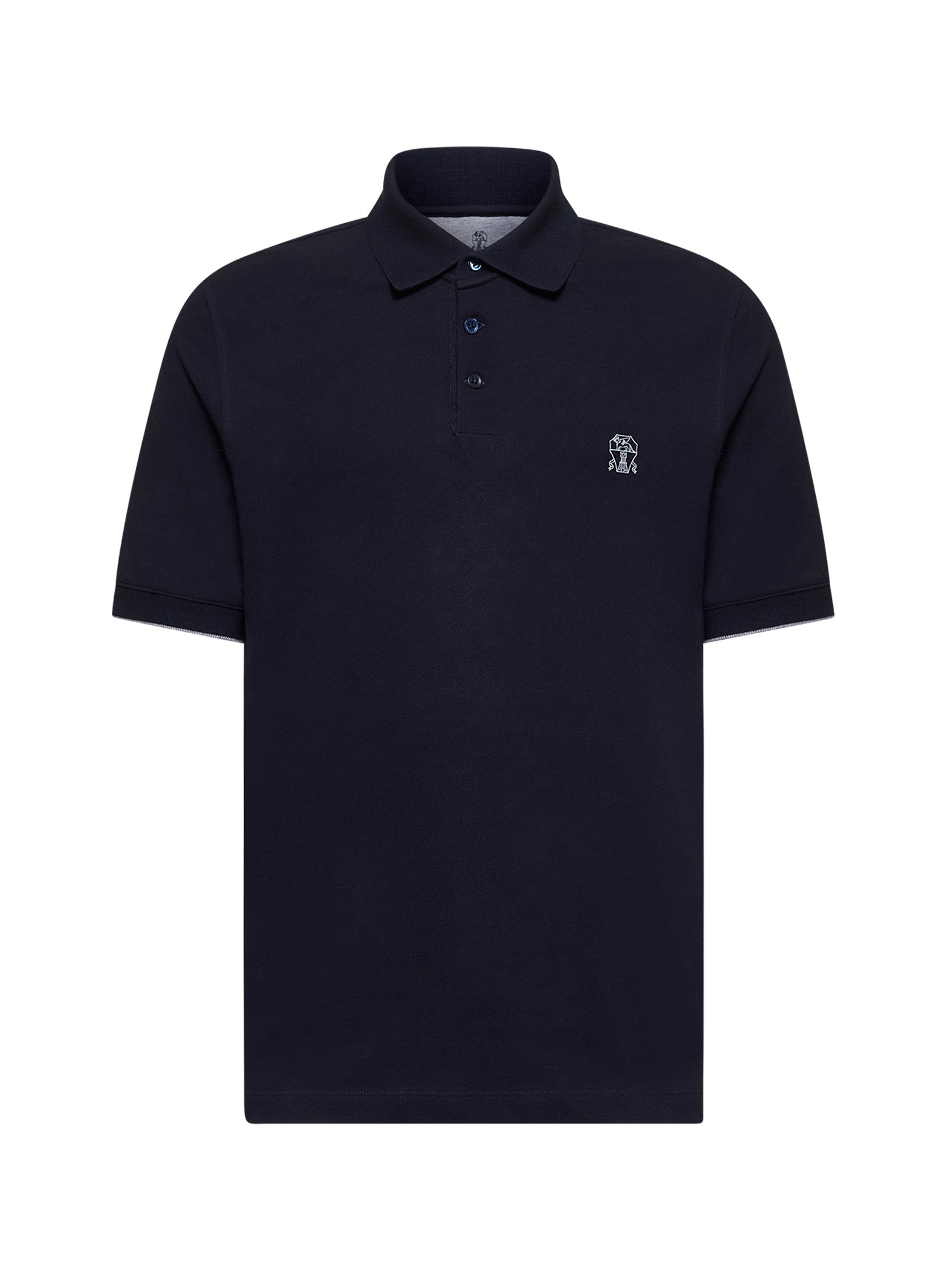 Brunello Cucinelli Men Cotton Piqué Polo Shirt BRUNELLO CUCINELLI