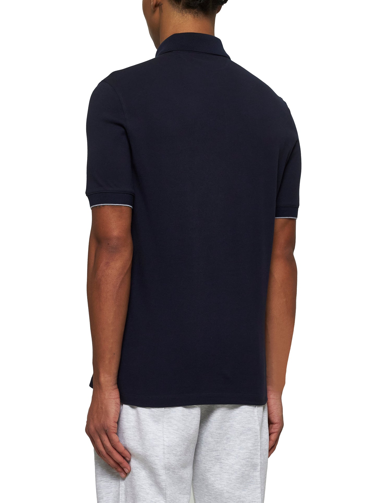 Brunello Cucinelli Men Cotton Piqué Polo Shirt BRUNELLO CUCINELLI