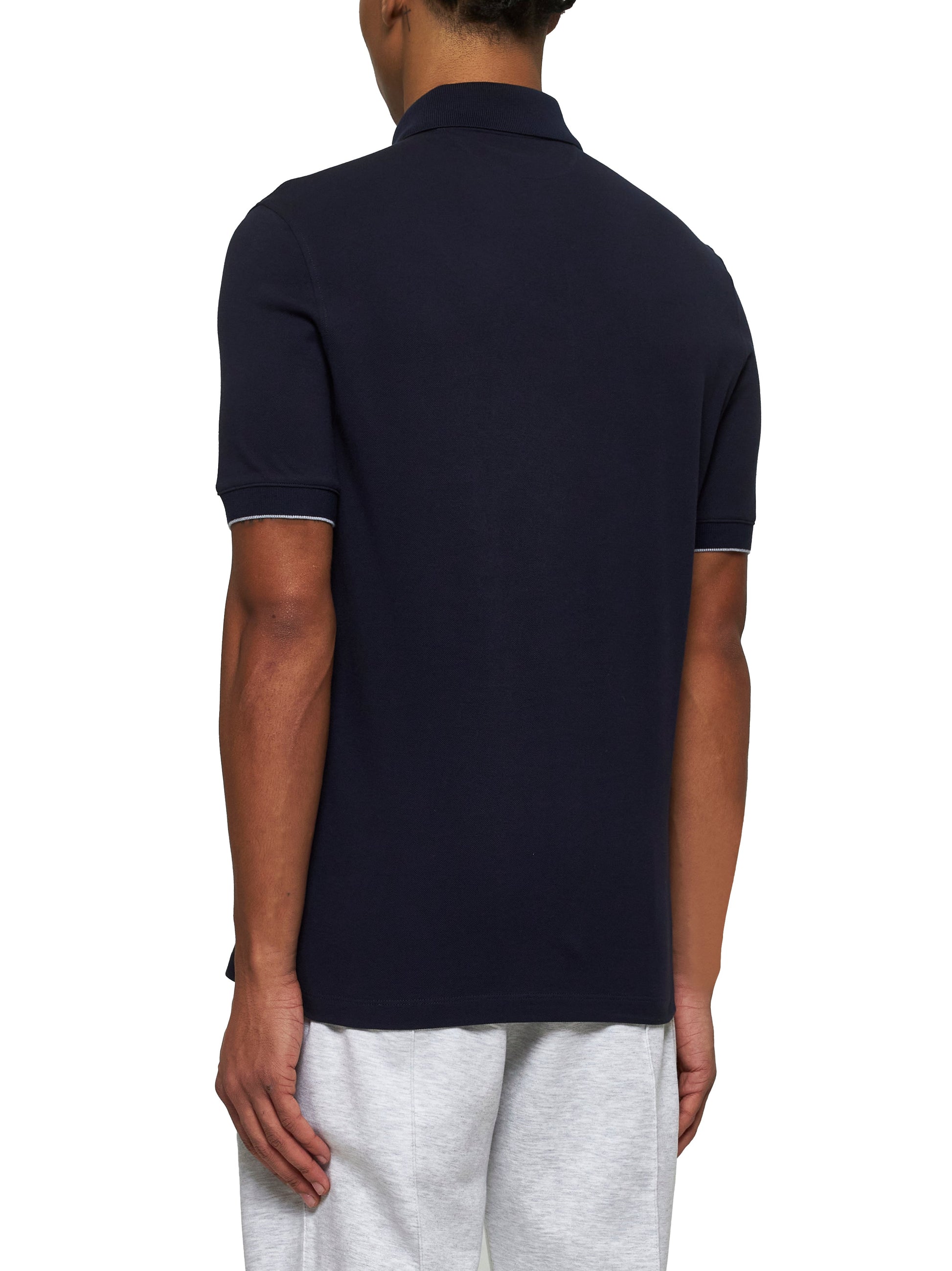 Brunello Cucinelli Men Cotton Piqué Polo Shirt BRUNELLO CUCINELLI