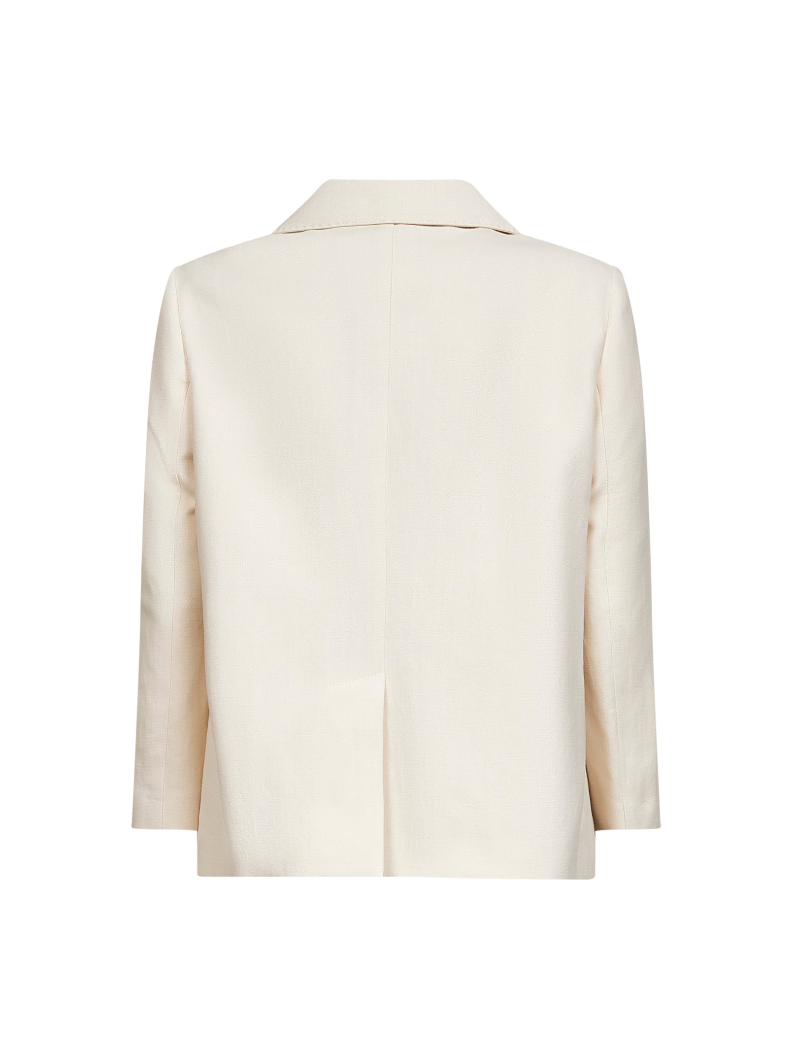 Brunello Cucinelli Women Ivory Fluid Twill Jacket With Monili BRUNELLO CUCINELLI