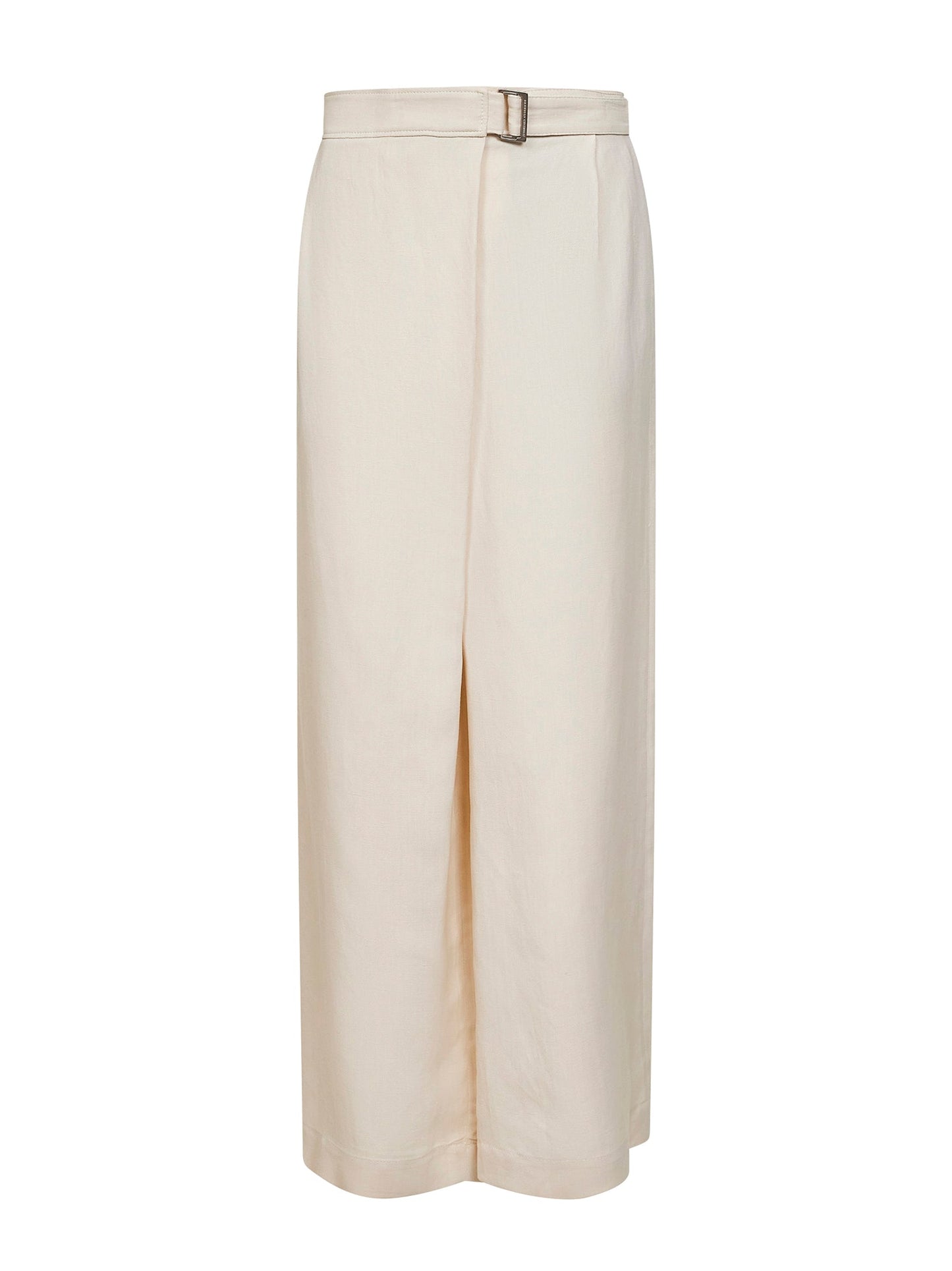 Brunello Cucinelli Women Ivory Fluid Twill Sartorial Wrap Trousers BRUNELLO CUCINELLI