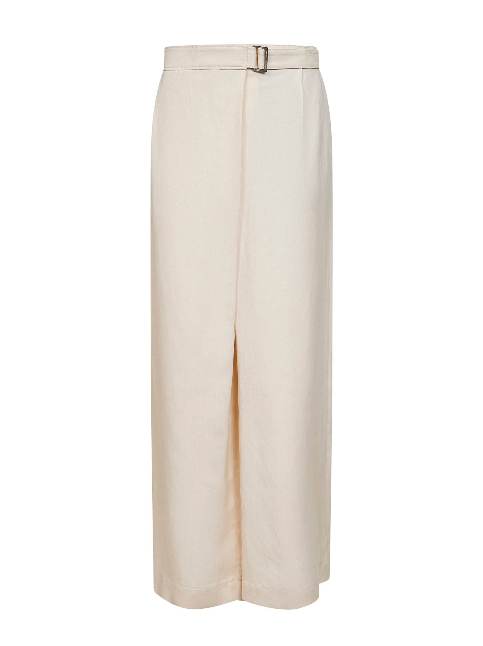 Brunello Cucinelli Women Ivory Fluid Twill Sartorial Wrap Trousers BRUNELLO CUCINELLI