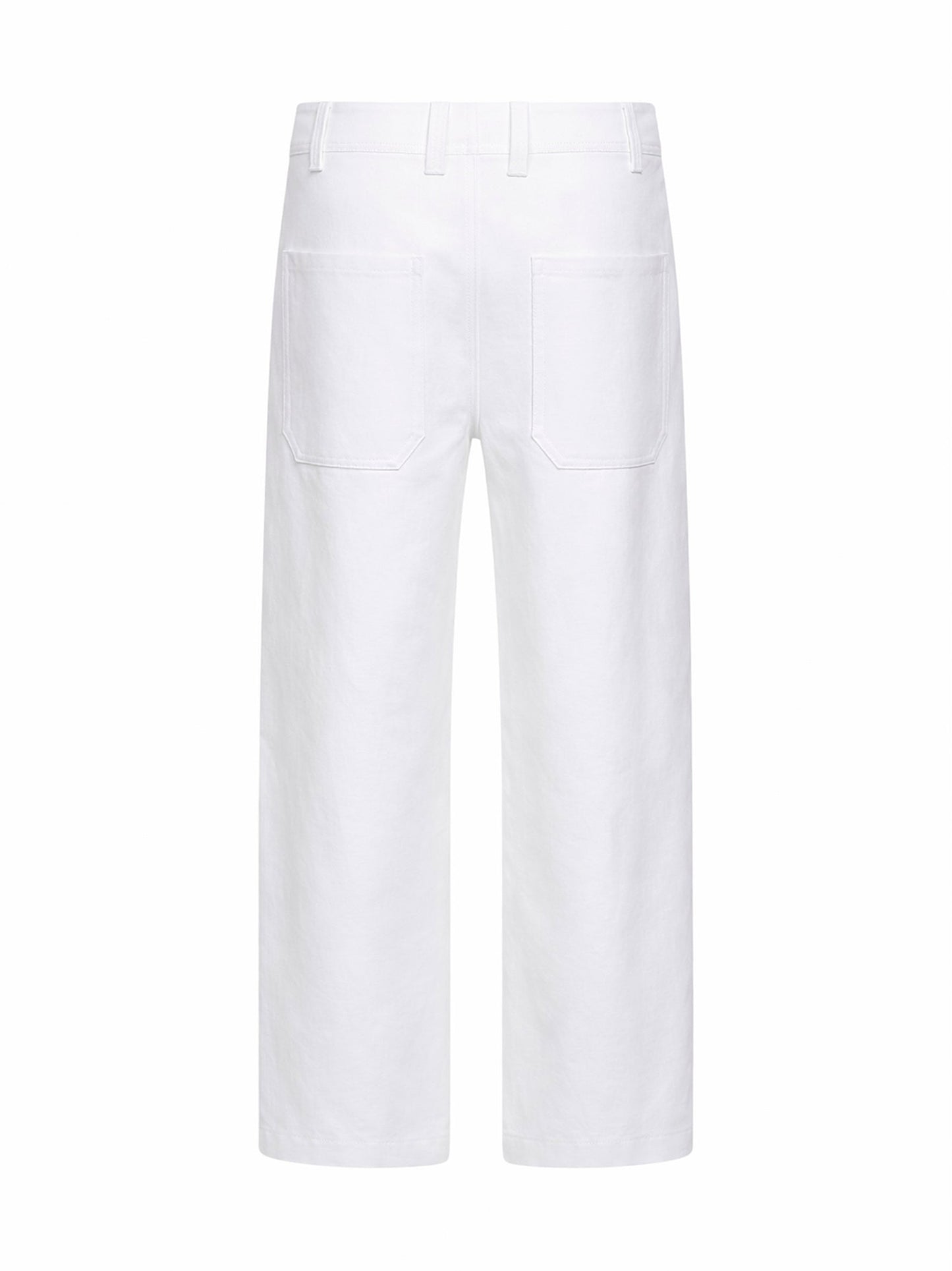 Brunello Cucinelli Women White Gabardine Chino Crop Trousers BRUNELLO CUCINELLI