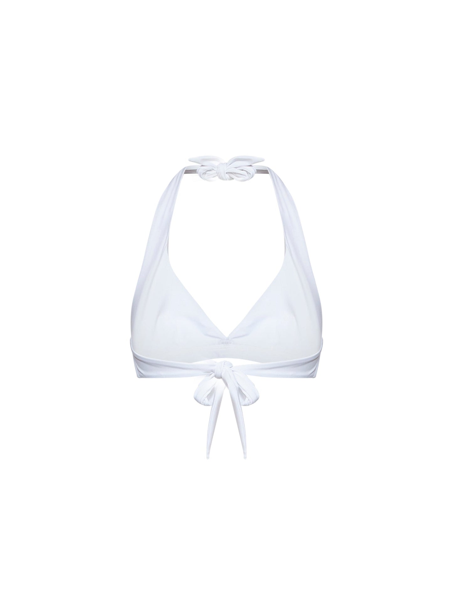Brunello Cucinelli Women White Techno Jersey Bikini Top With Monili BRUNELLO CUCINELLI