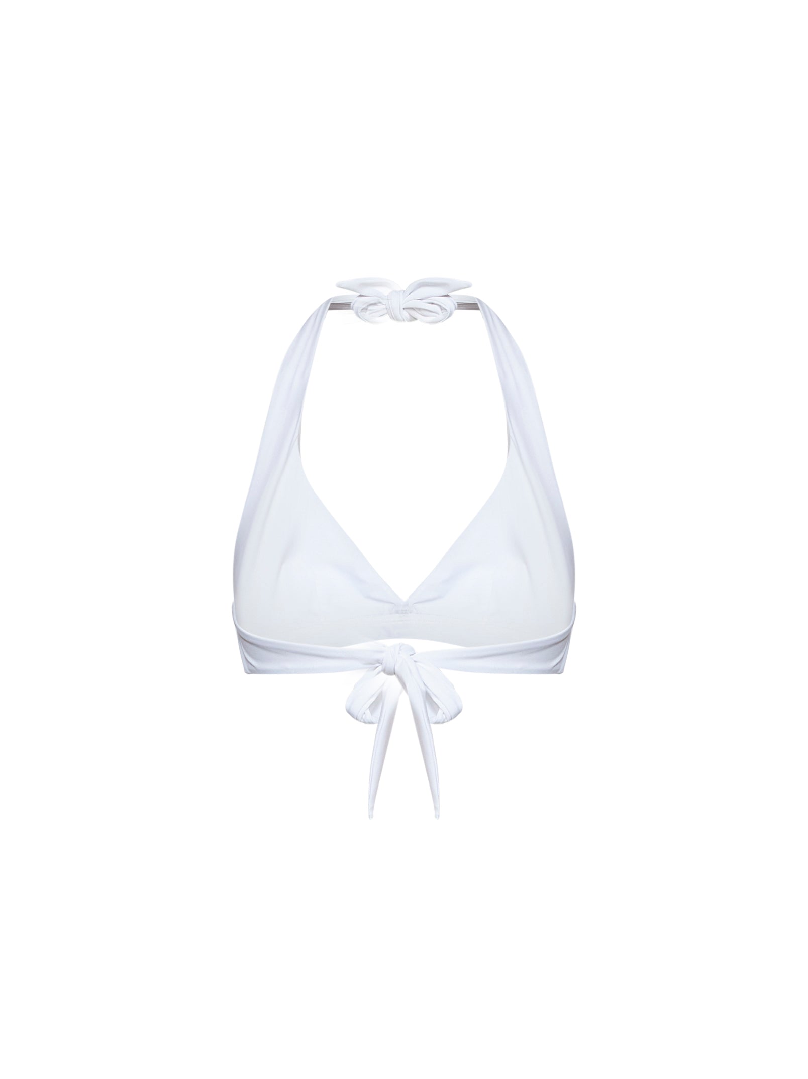 Brunello Cucinelli Women White Techno Jersey Bikini Top With Monili BRUNELLO CUCINELLI