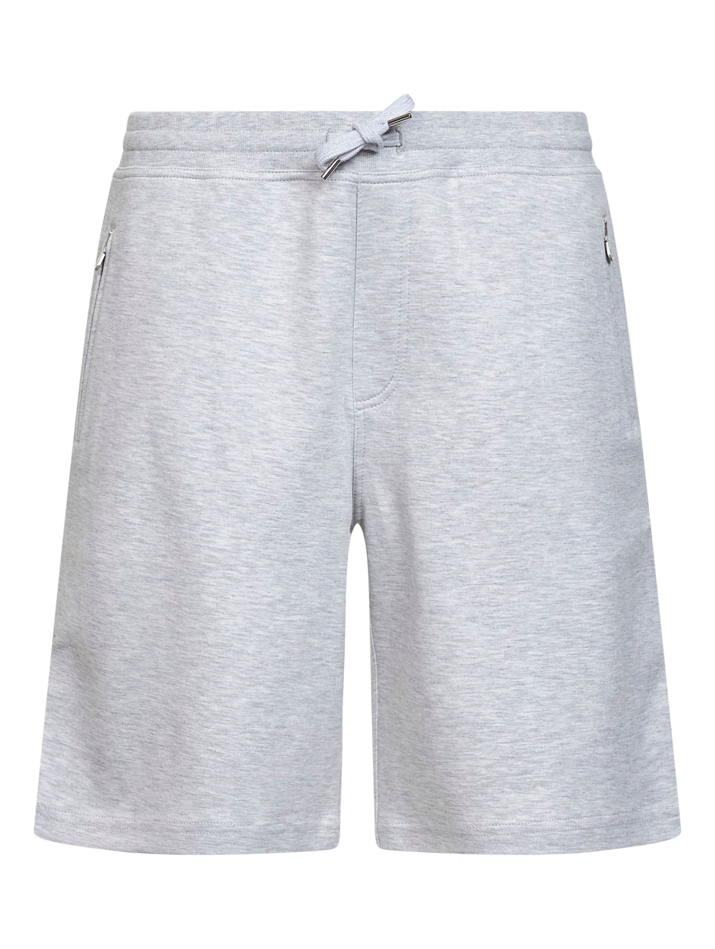 Brunello Cucinelli Men Pearl Grey Double Fleece Bermuda Shorts BRUNELLO CUCINELLI