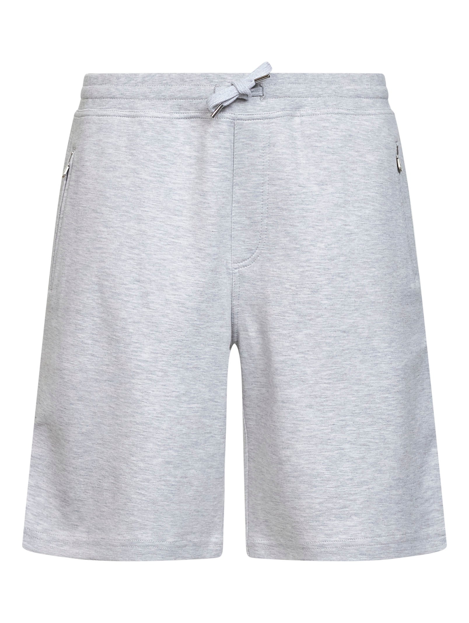 Brunello Cucinelli Men Pearl Grey Double Fleece Bermuda Shorts BRUNELLO CUCINELLI