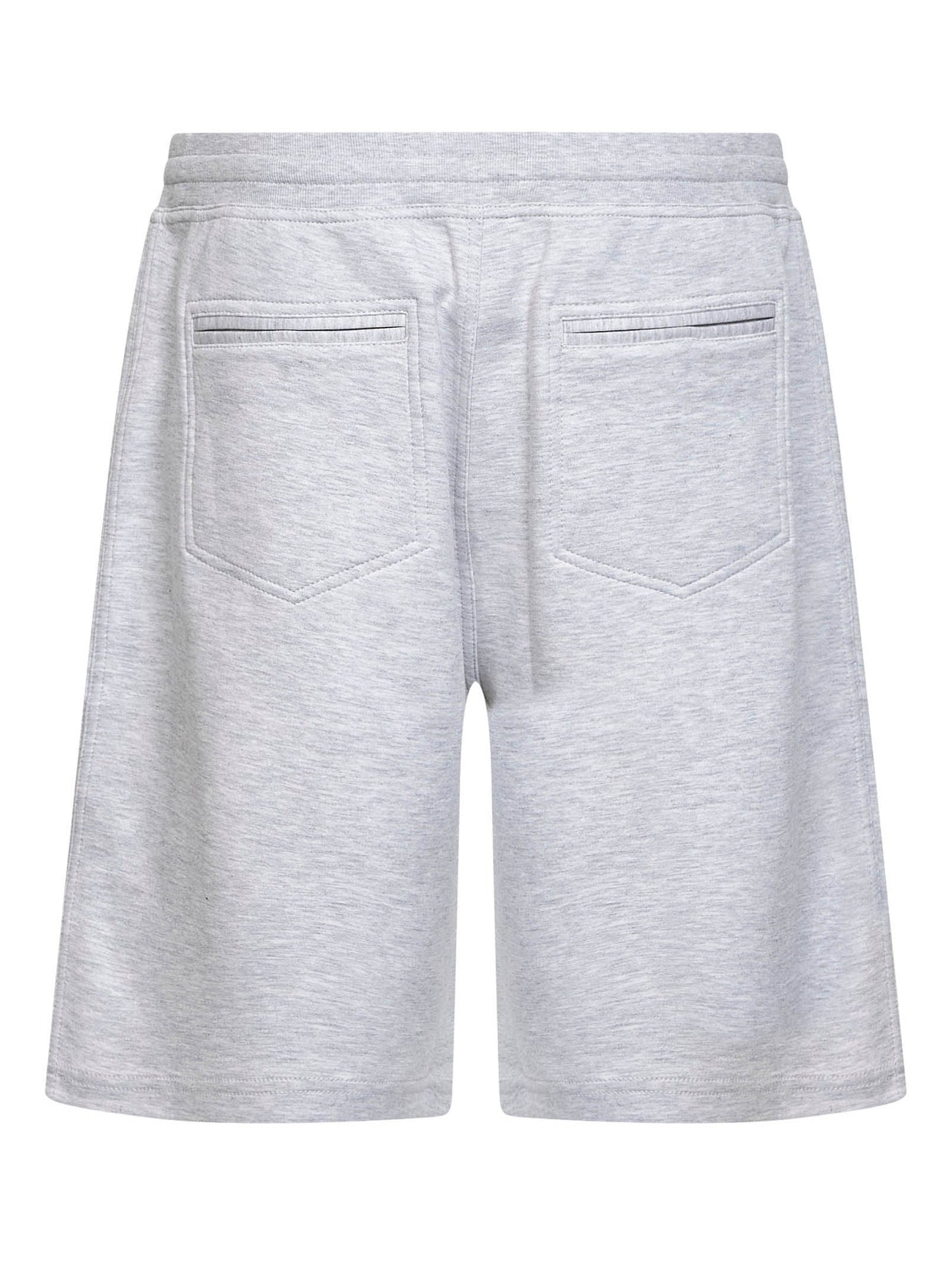 Brunello Cucinelli Men Pearl Grey Double Fleece Bermuda Shorts BRUNELLO CUCINELLI