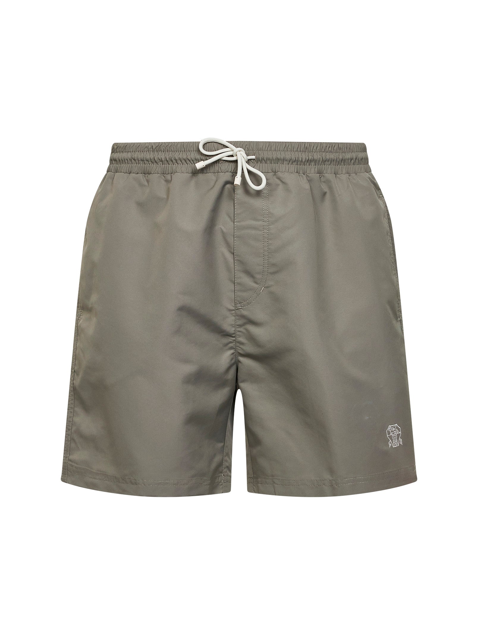 Brunello Cucinelli Men Khaki Nylon Swim Shorts BRUNELLO CUCINELLI
